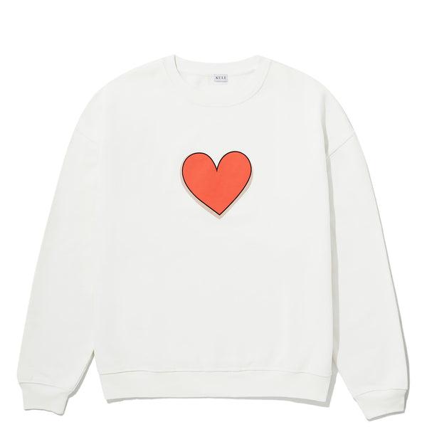 The Oversized Heart Sweatshirt - Cream Product Image