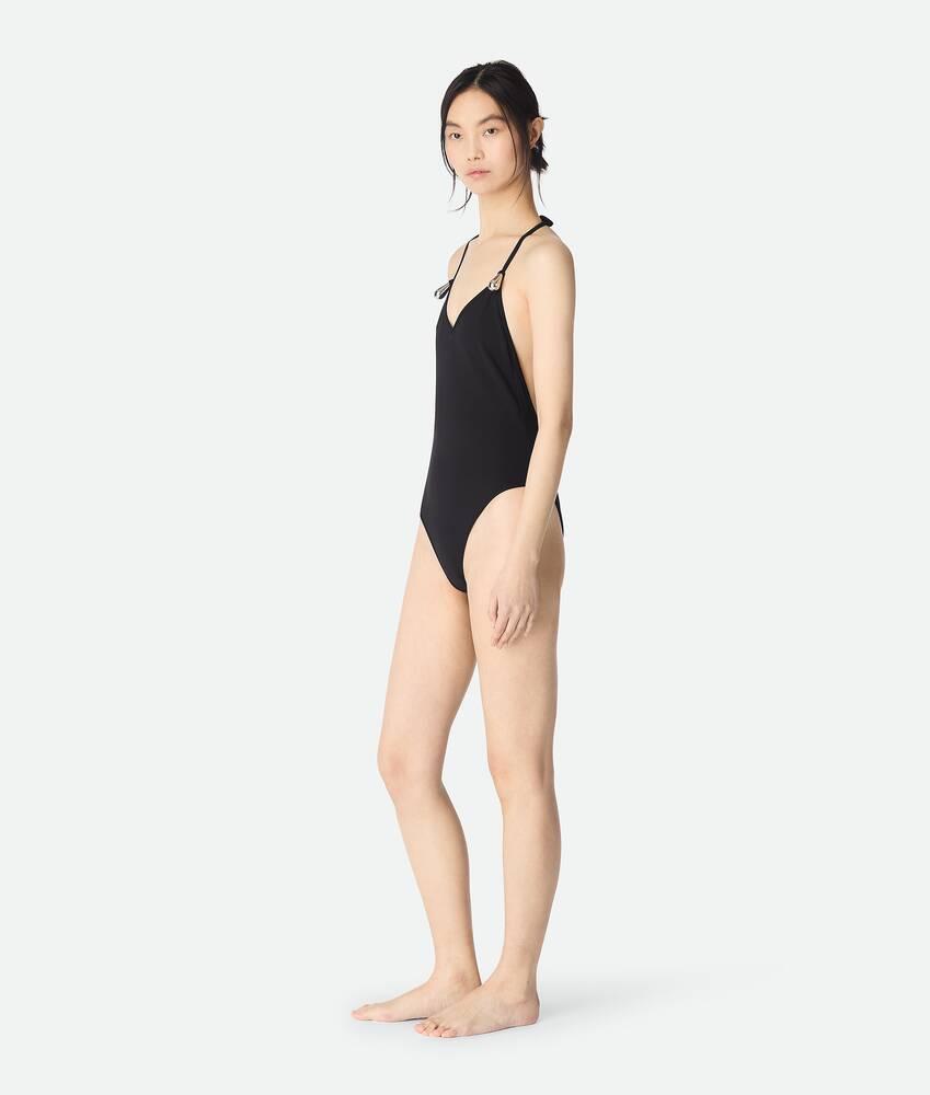 Women's Stretch Nylon Swimsuit in Black Product Image