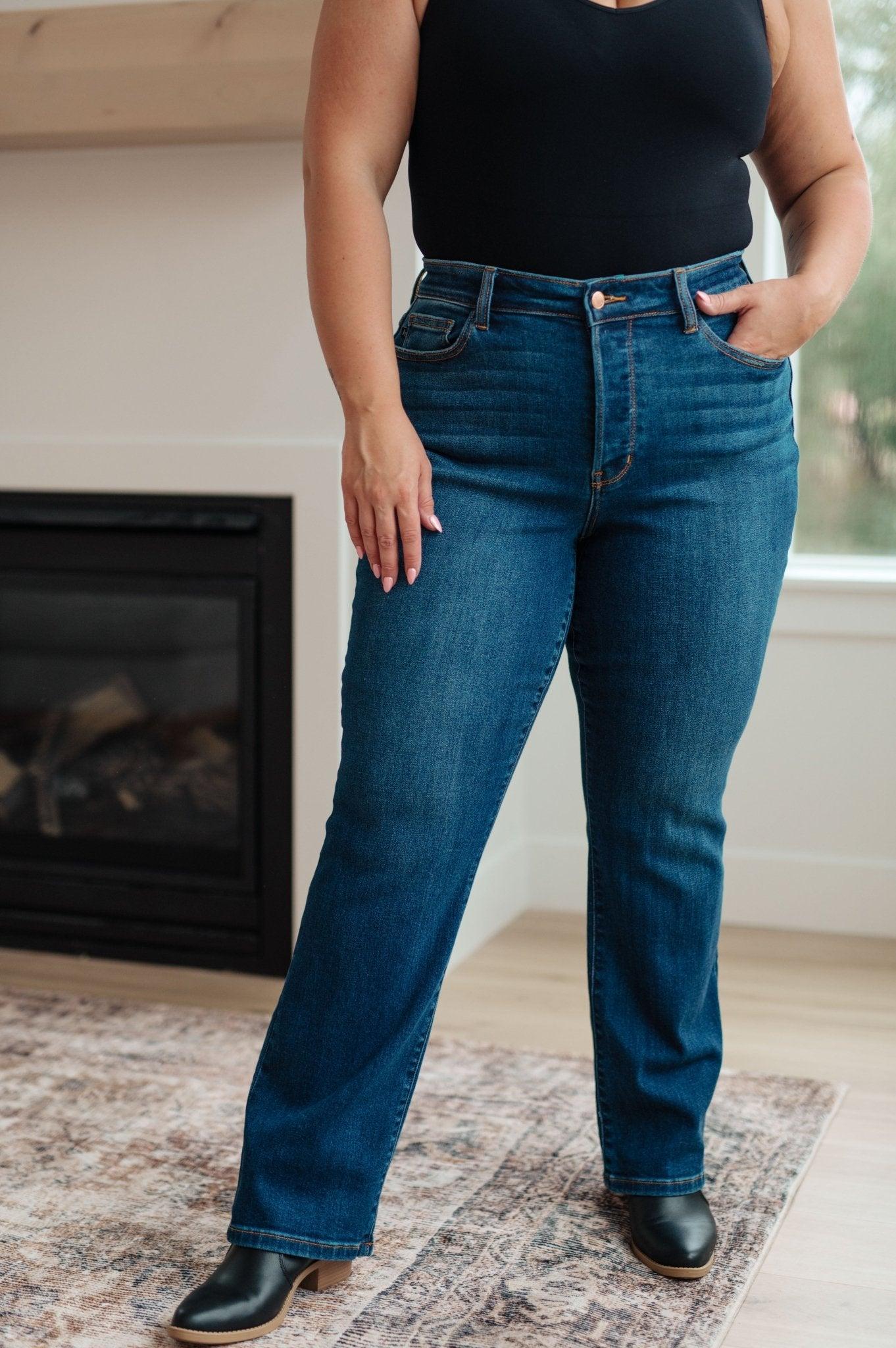 Pippa High Rise Button Fly Straight Jeans (Online Exclusive) Product Image