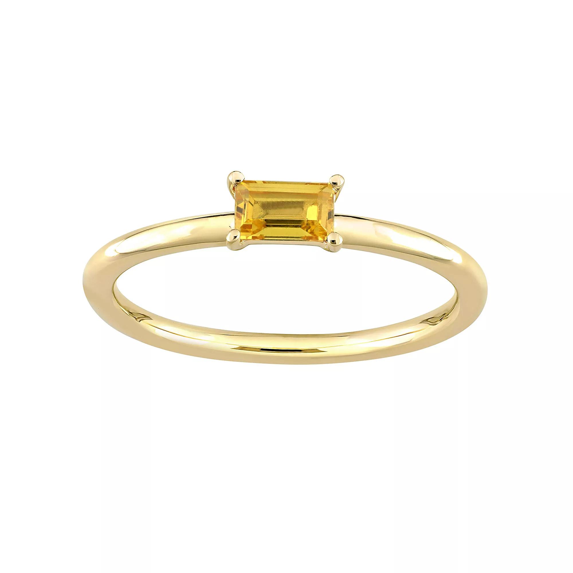 Stella Grace 10k Gold Yellow Sapphire Stackable Ring, Womens Product Image