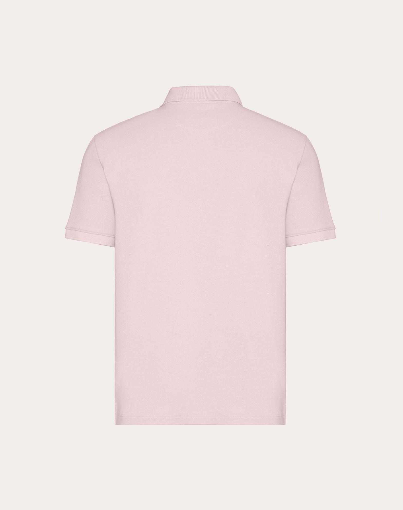 Cotton Piqué Polo Shirt With Vlogo Signature Patch Product Image