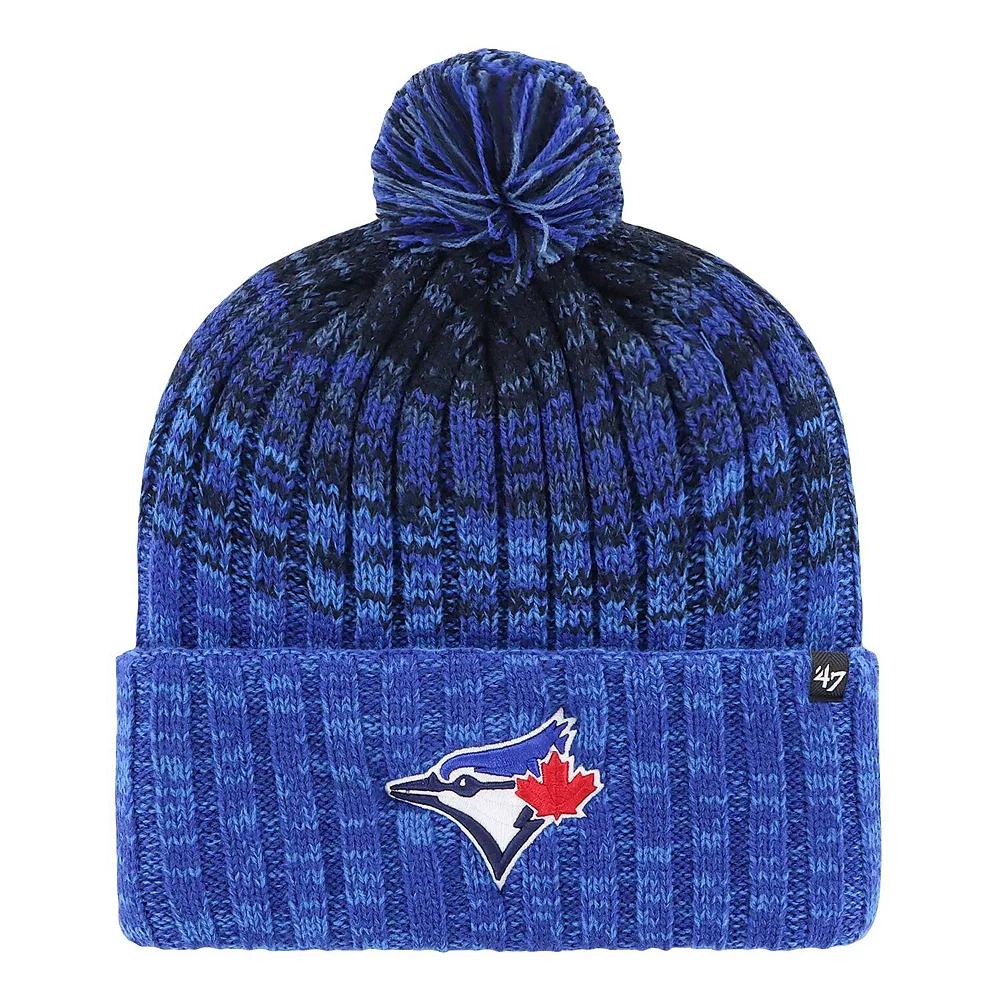 Men's '47  Royal Toronto Blue Jays Cascade Cuffed Knit Hat with Pom, Jay Blue Product Image