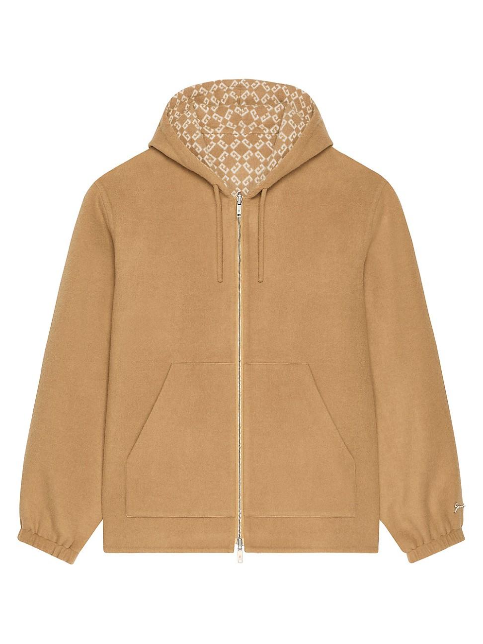 Mens Reversible Zipped Hoodie in Monogram 72 Jacquard Product Image