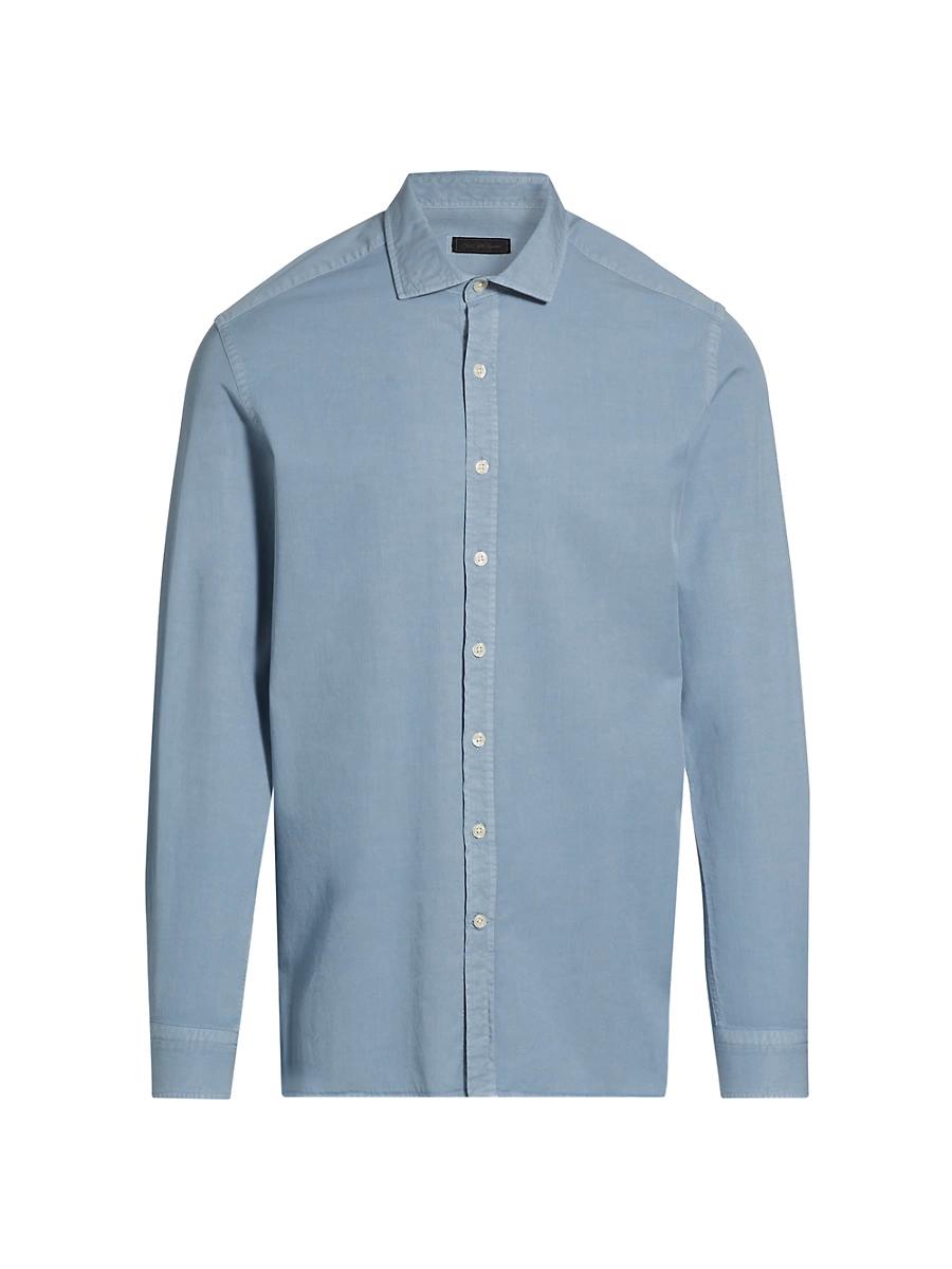 Mens COLLECTION Garment-Dyed Button-Front Shirt Product Image