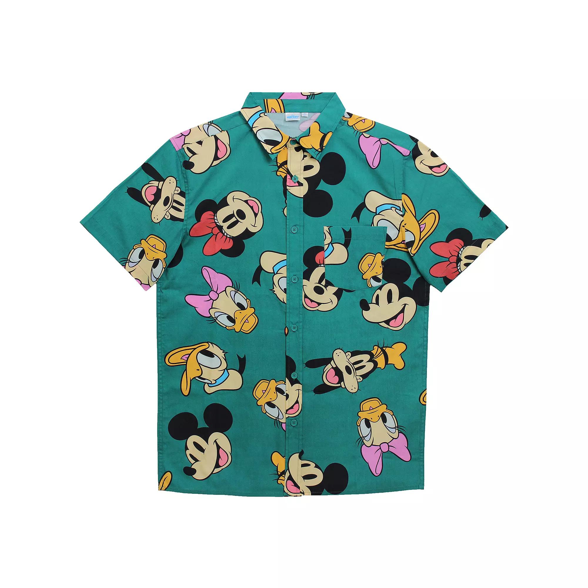 Men's Mickey Mouse And Friends Graphic Button Up,  Product Image