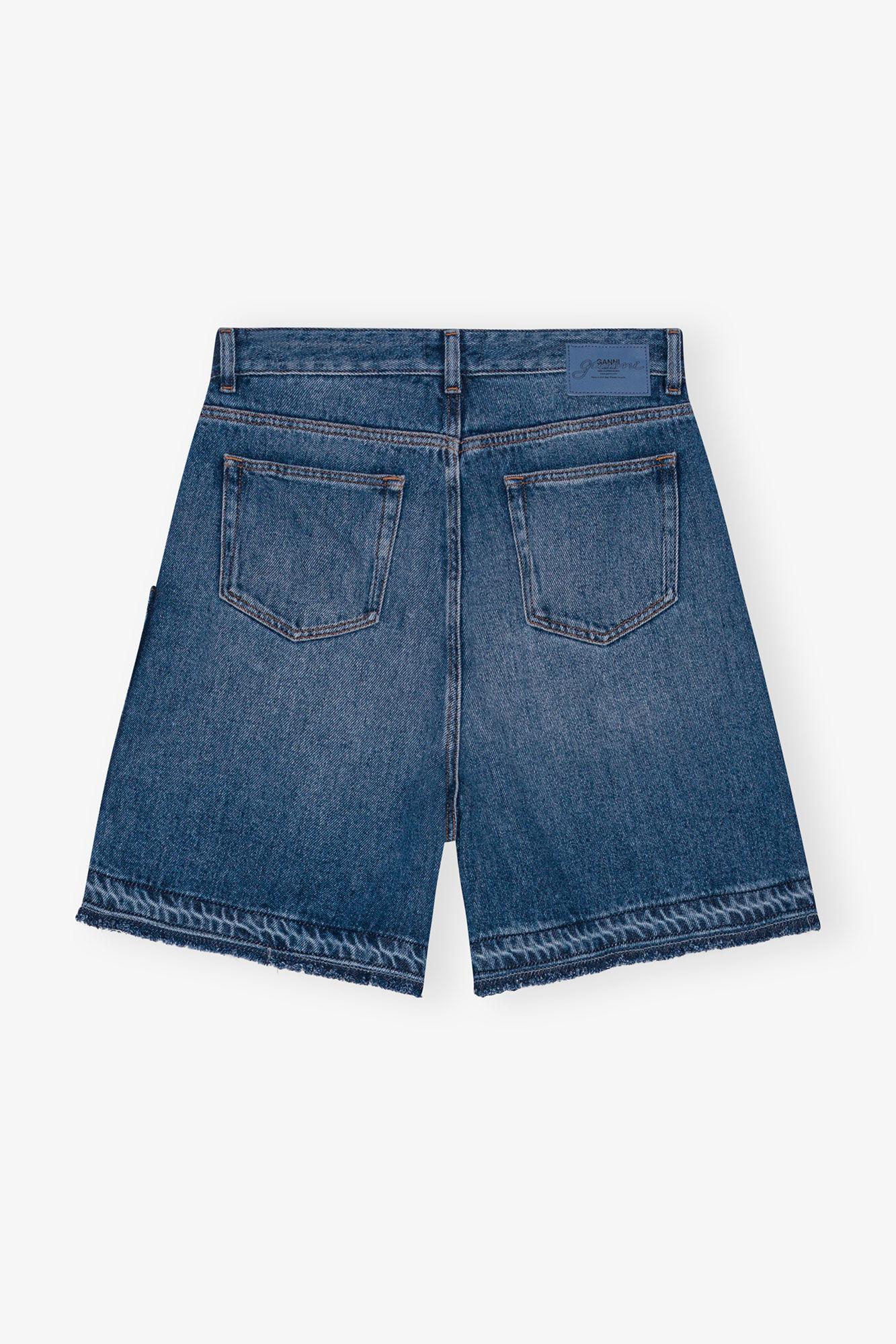 Blue Denim Shorts Product Image