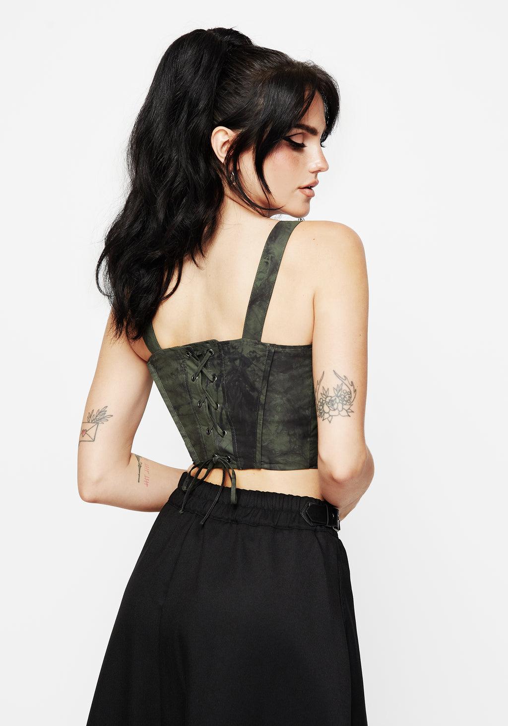 Alessandra Tie Dye Print Corset Top Product Image