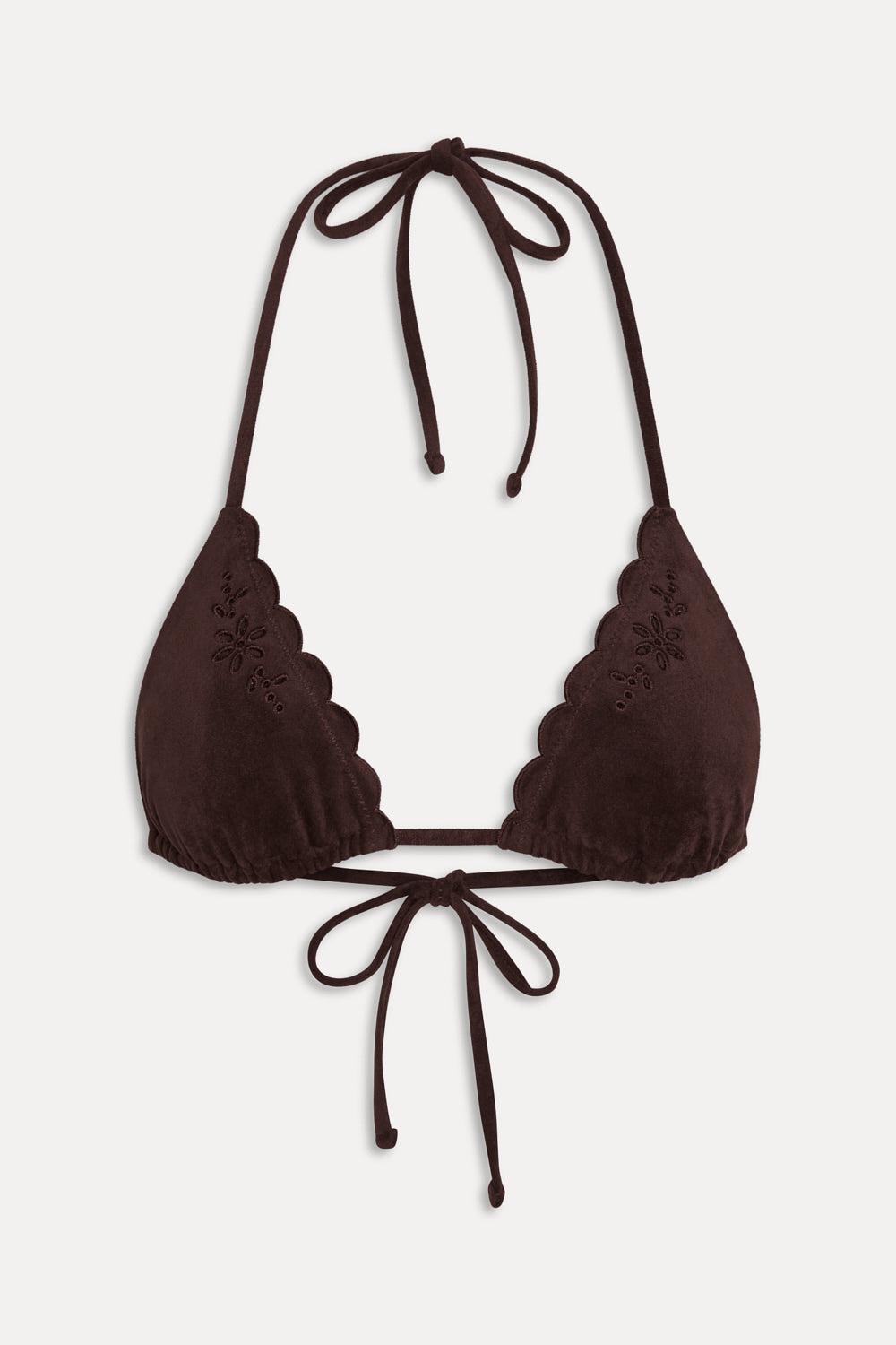 Mackenzie Suede String Bikini Bottom - Desert Suede Product Image