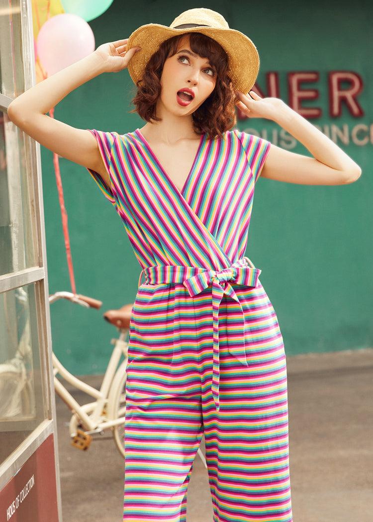 The Twist & Stripe Jumpsuit Product Image