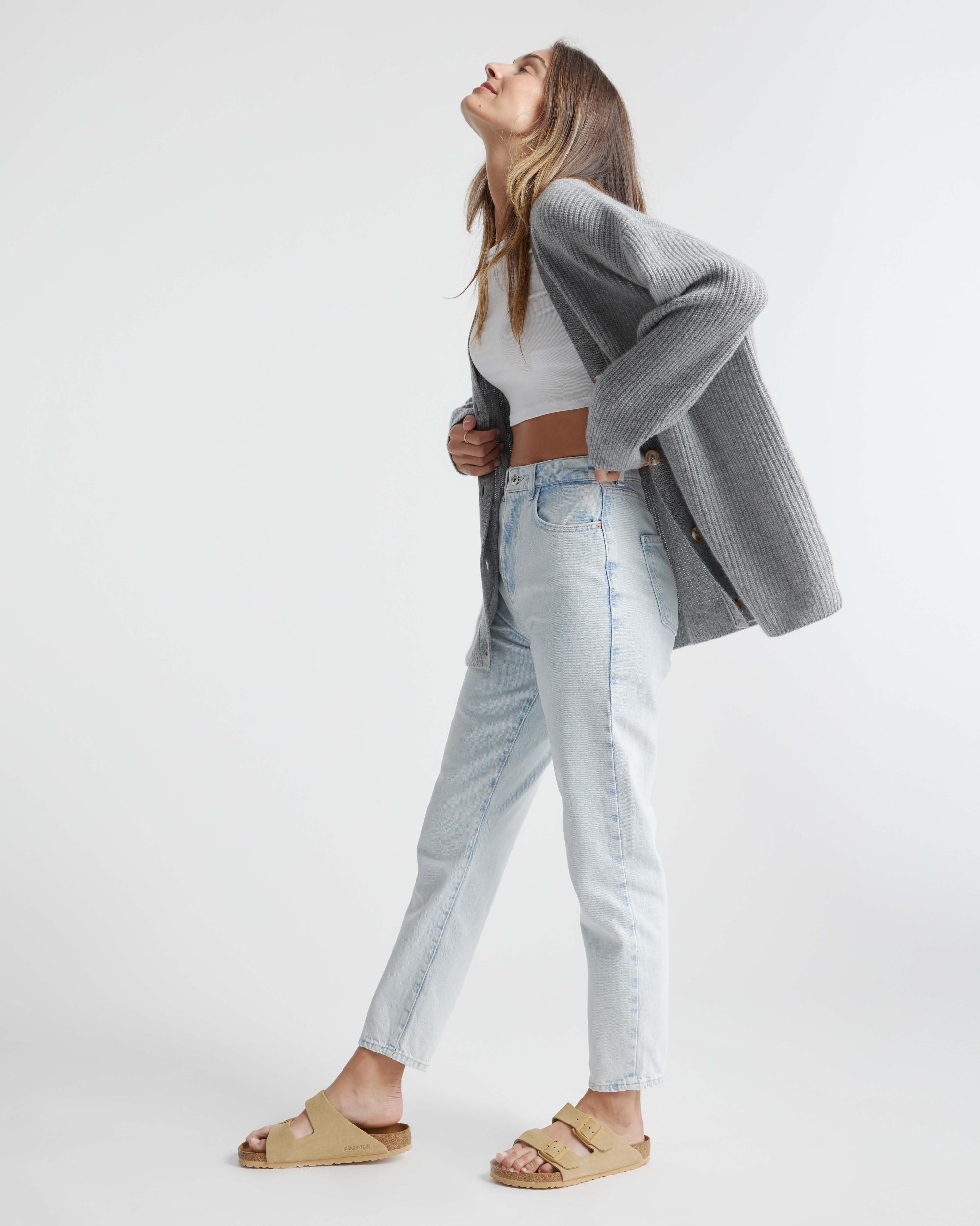 Quince | Women's Mongolian Spring Cashmere OverSized Boyfriend Cardigan Sweater Product Image