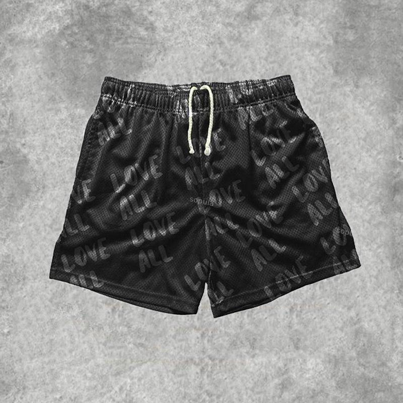 Sopula All Love Street Fashion Hip Hop Mesh Shorts Product Image