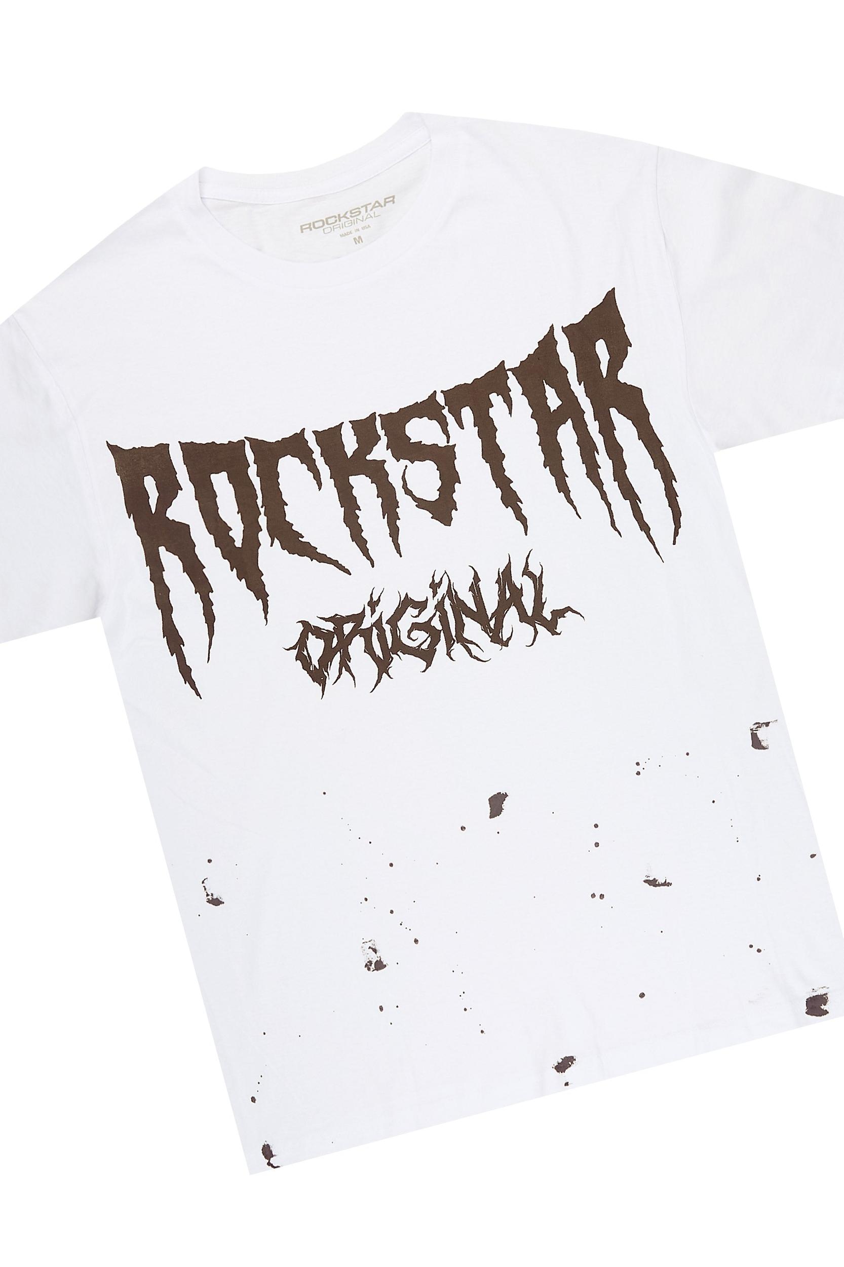 Twinkle White/Iron T-Shirt/Short Set Male Product Image