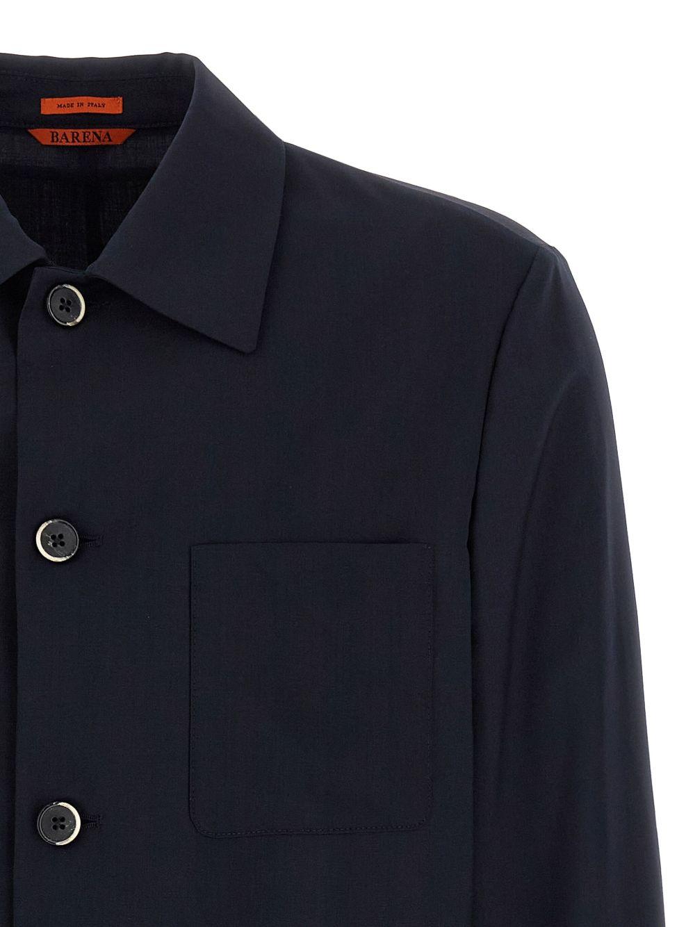 button-cuffed wool overshirt Product Image