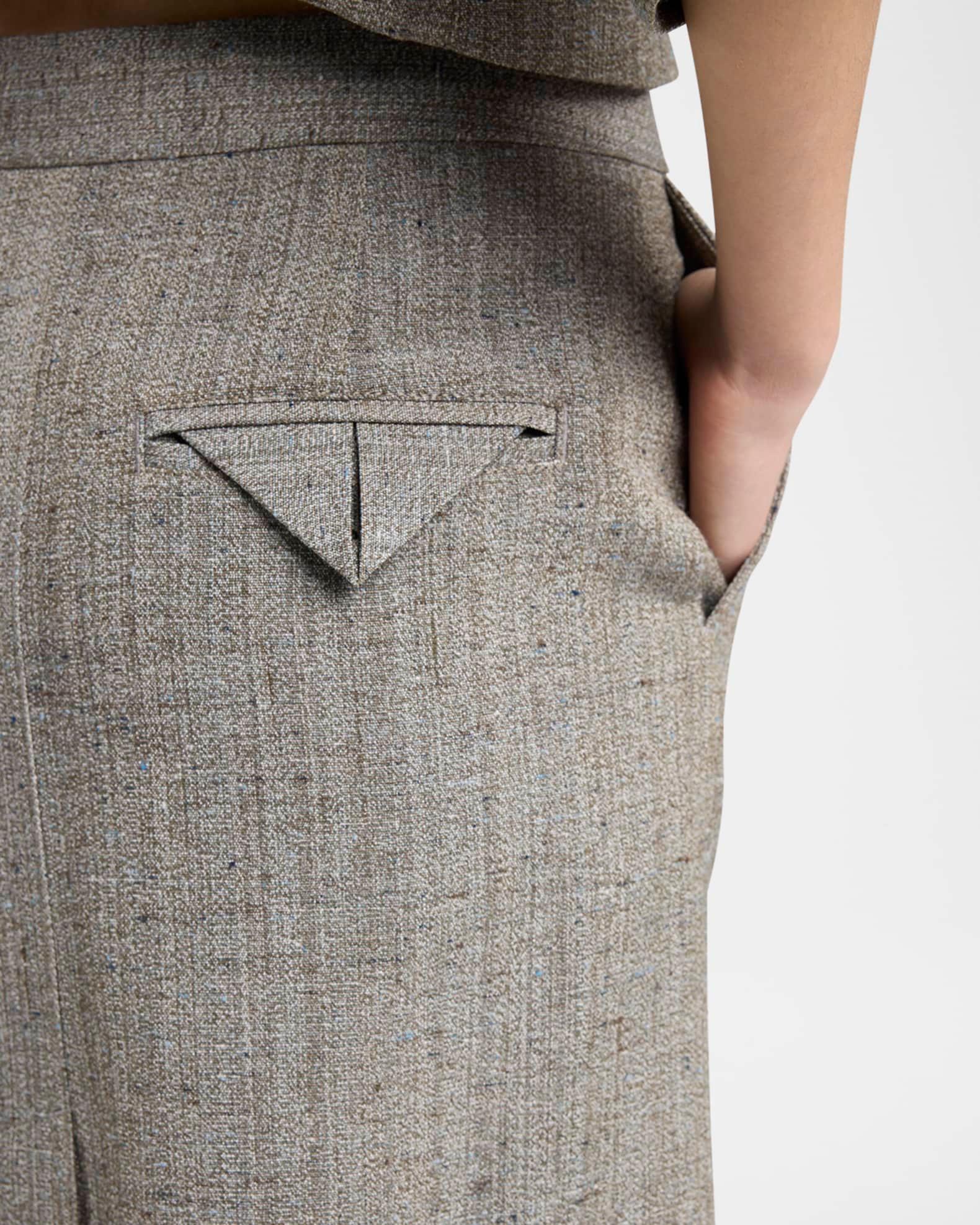 Knotted Melange Straight Skirt Product Image