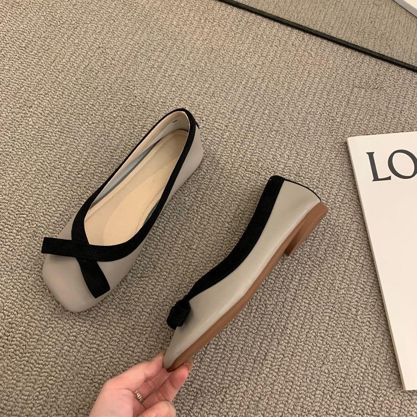 Square Toe Bow Flats Product Image