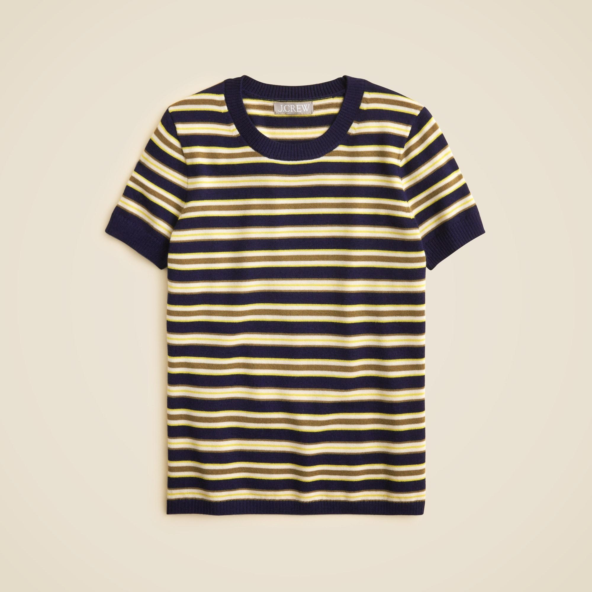 Carolyn sweater-tee in striped merino wool Product Image