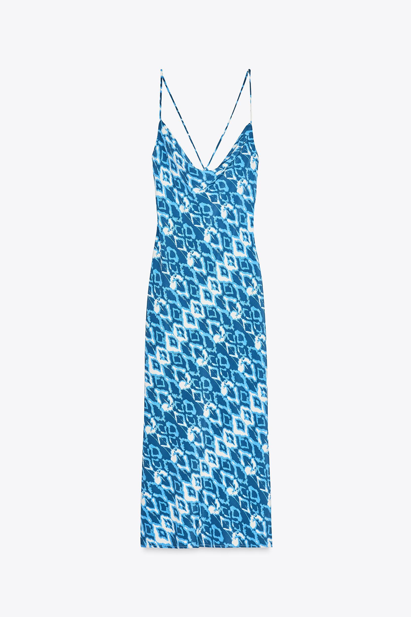 PRINTED MIDI SLIP DRESS Product Image
