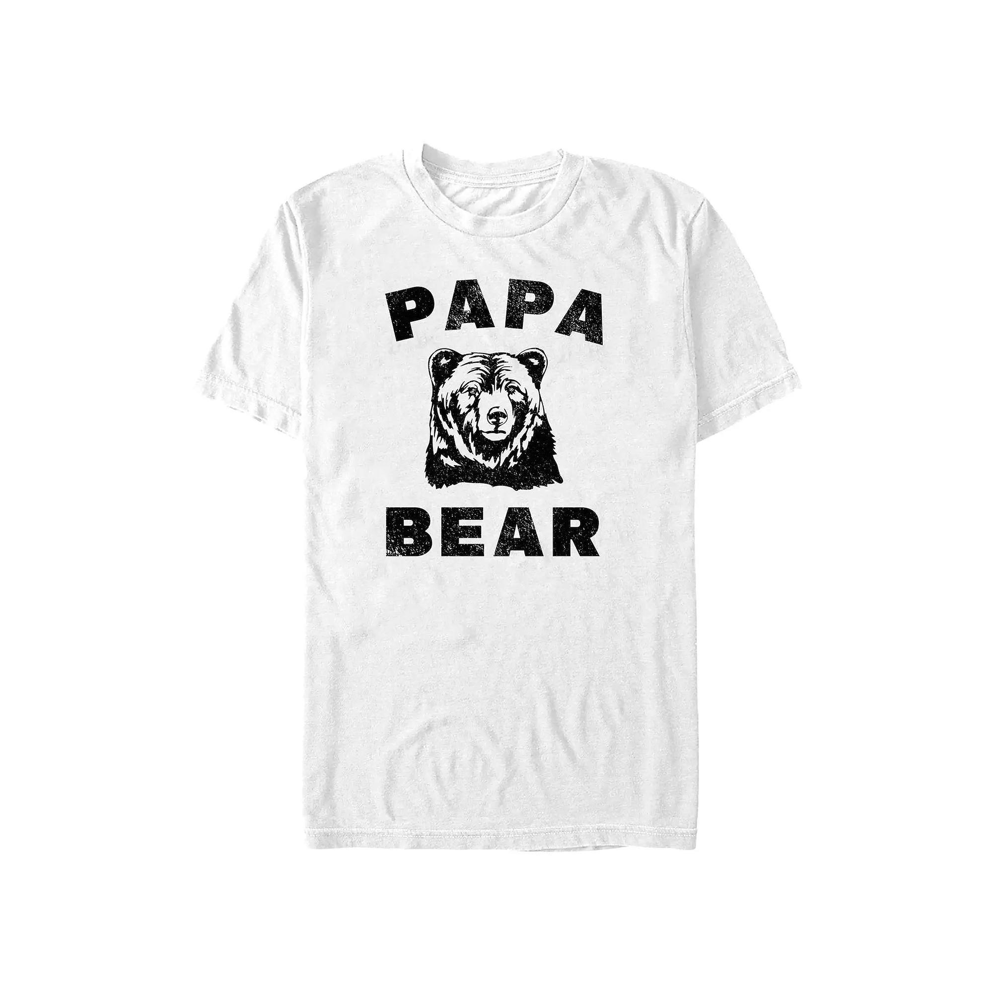 Big & Tall Papa Bear Graphic Tee, Men's, Size: XL Tall, White Product Image