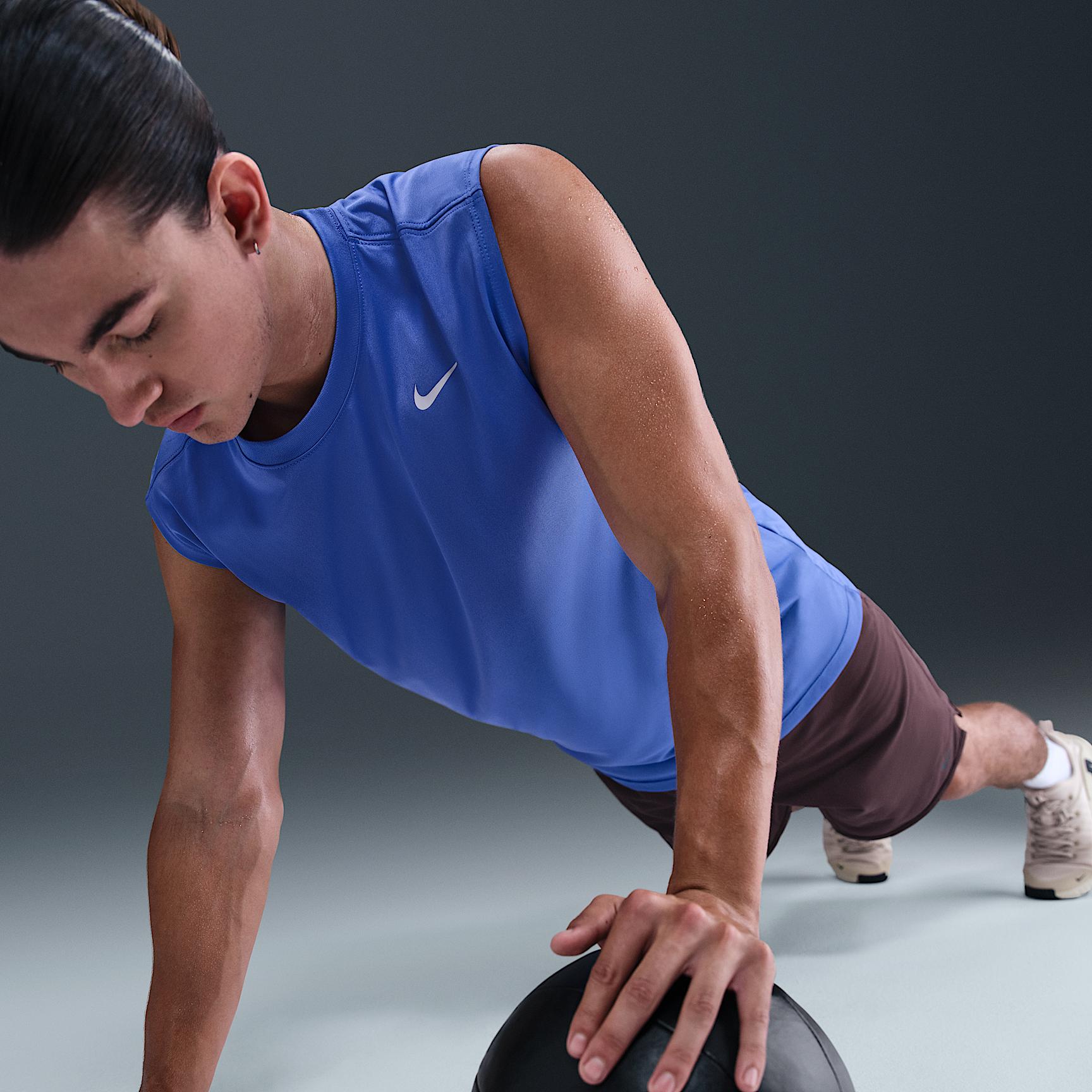 Nike Mens Dri-FIT Legend Sleeveless Fitness T-Shirt | DX0991-411 Product Image