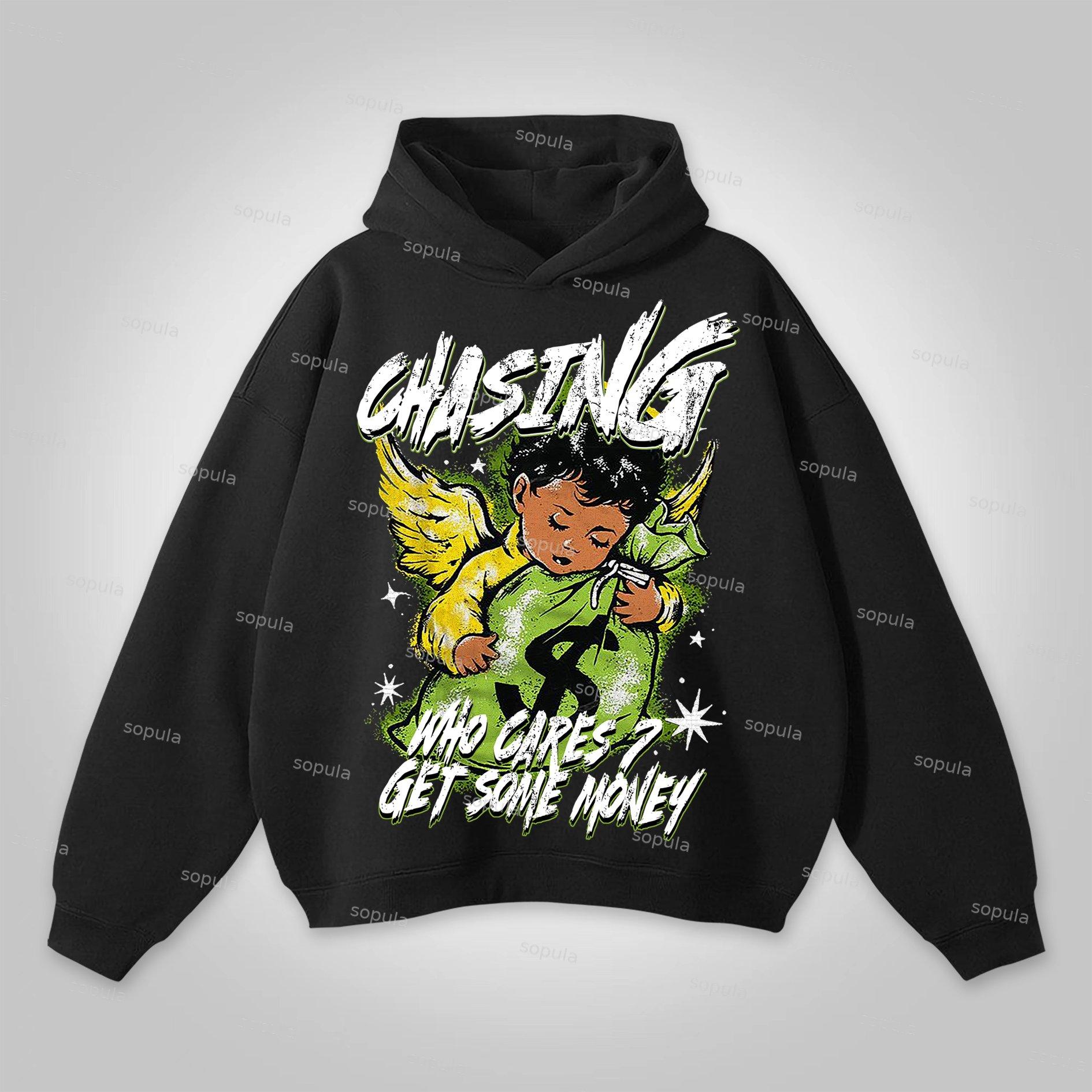 Sopula Vintage Fun Smiley Skull Graphic Print Hoodie Product Image