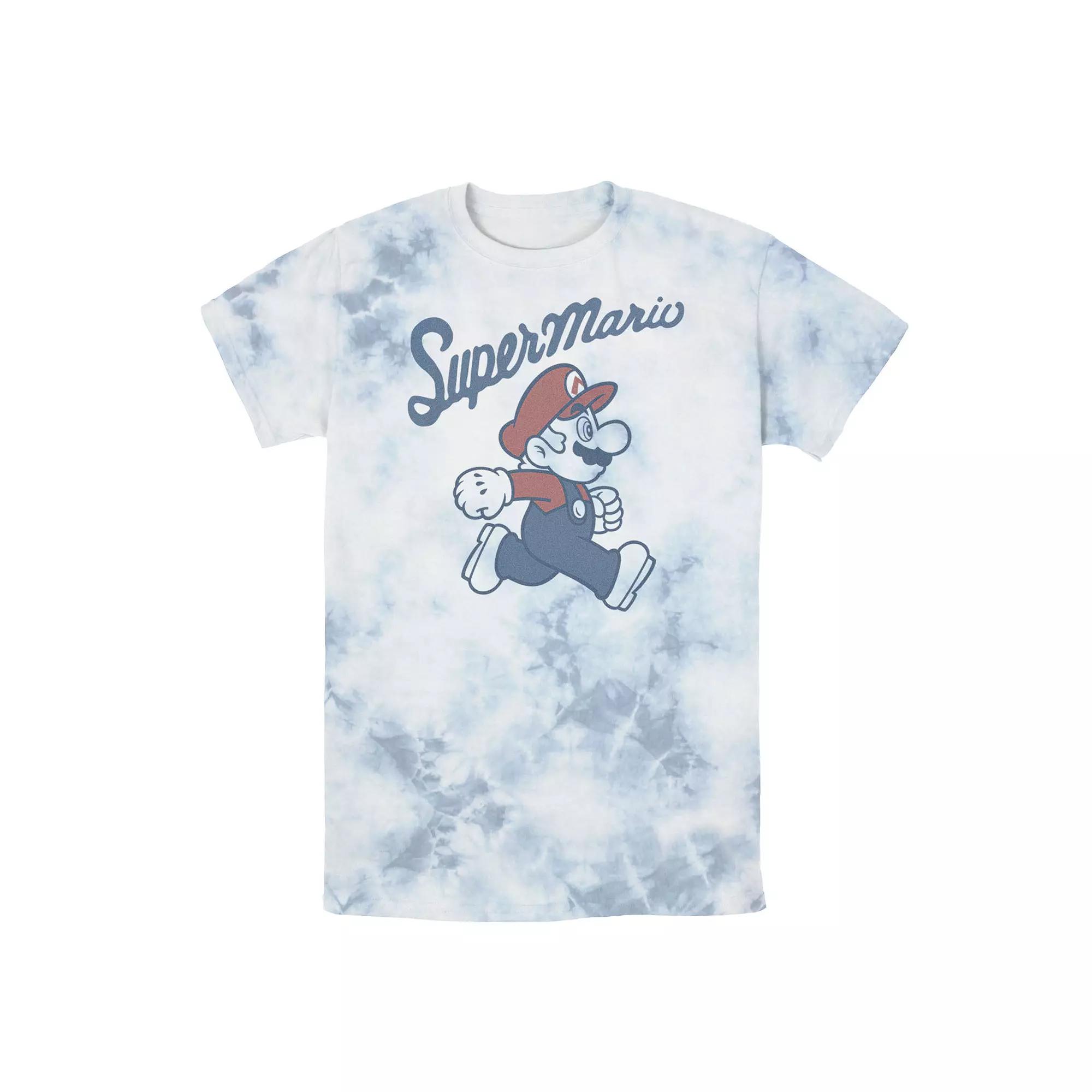 Men's Nintendo Super Mario Tee, Size: Large, White Blue Product Image