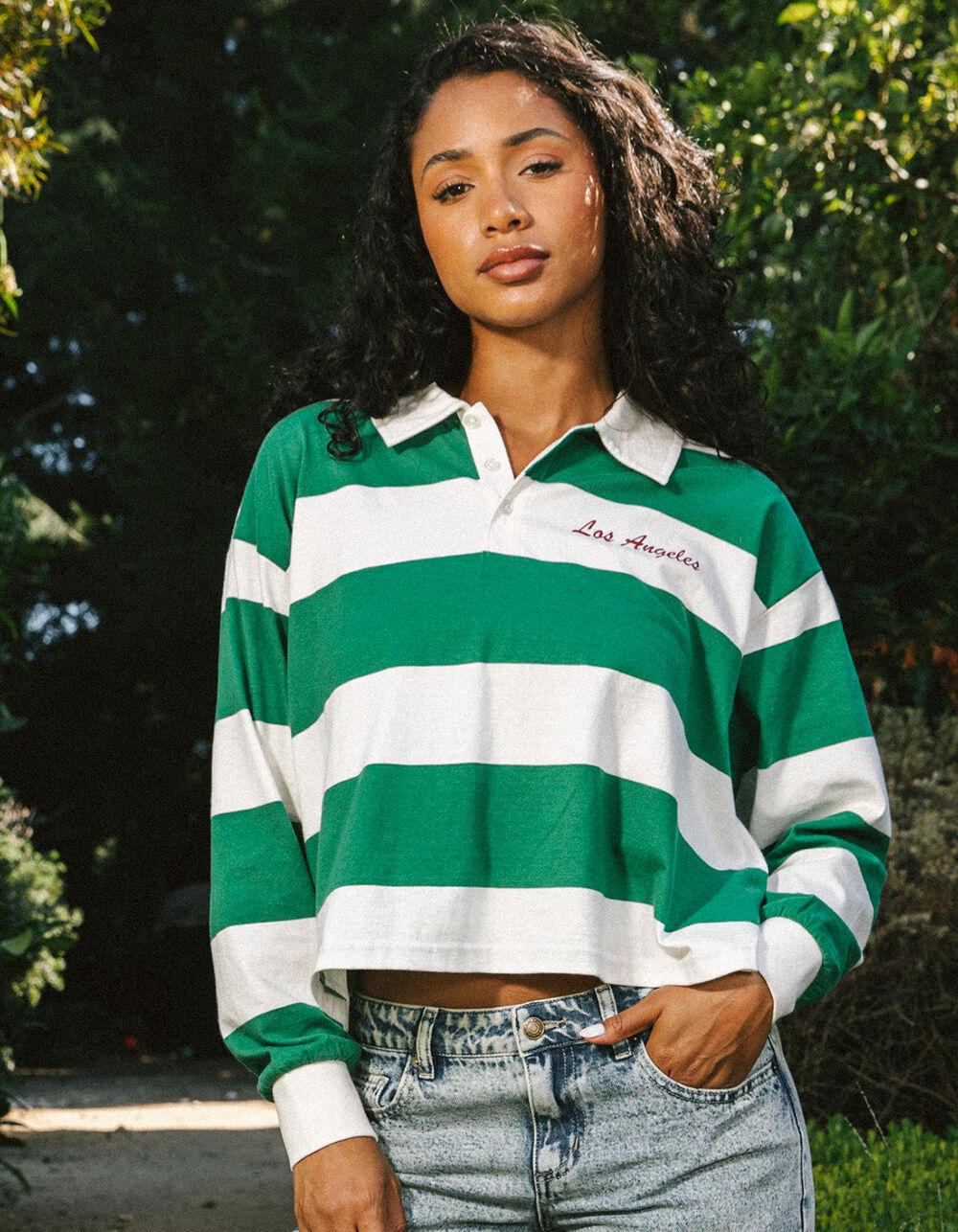 RSQ Womens Los Angeles 62 Polo Shirt - GREEN Product Image