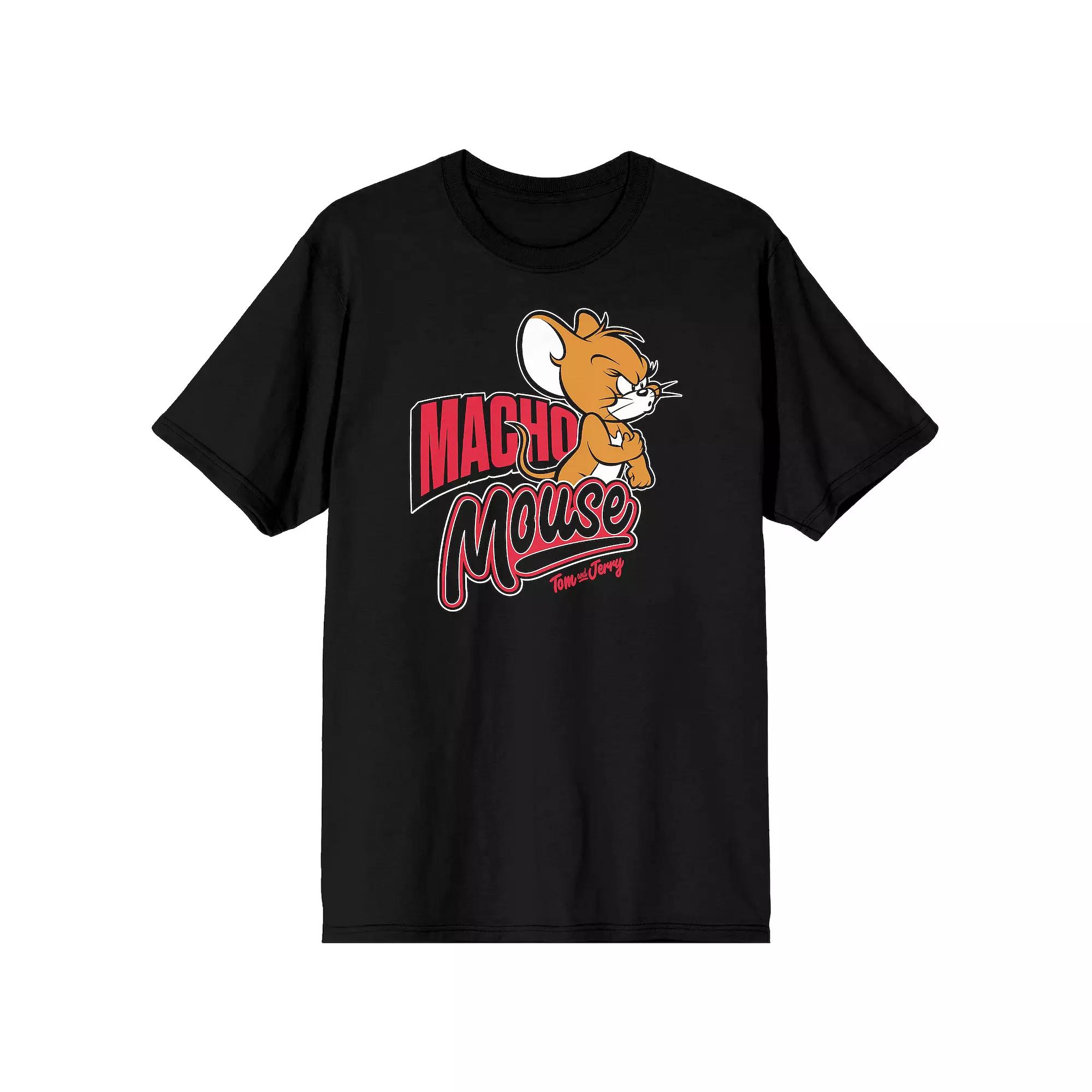Men's Tom & Jerry Macho Mouse Tee, Size: Small, Black Product Image