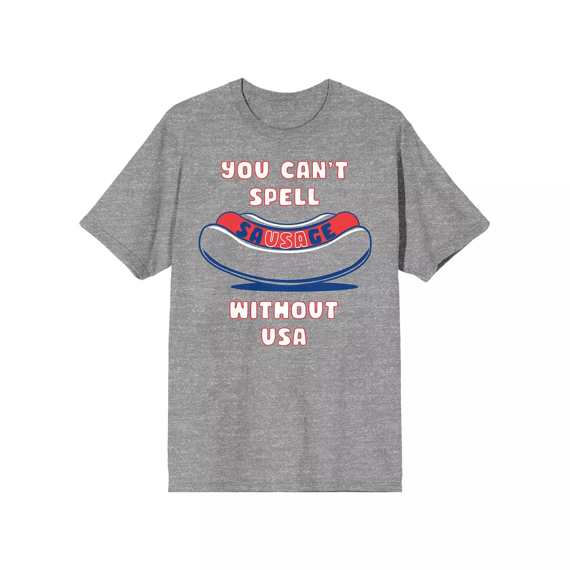 Men's Americana You Can't Spell Sausage without USA Tee,  Product Image
