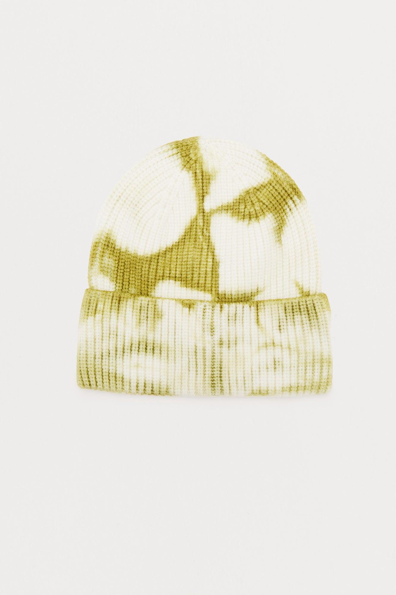 Dyed Ribbed Beanie - Green/combo Product Image