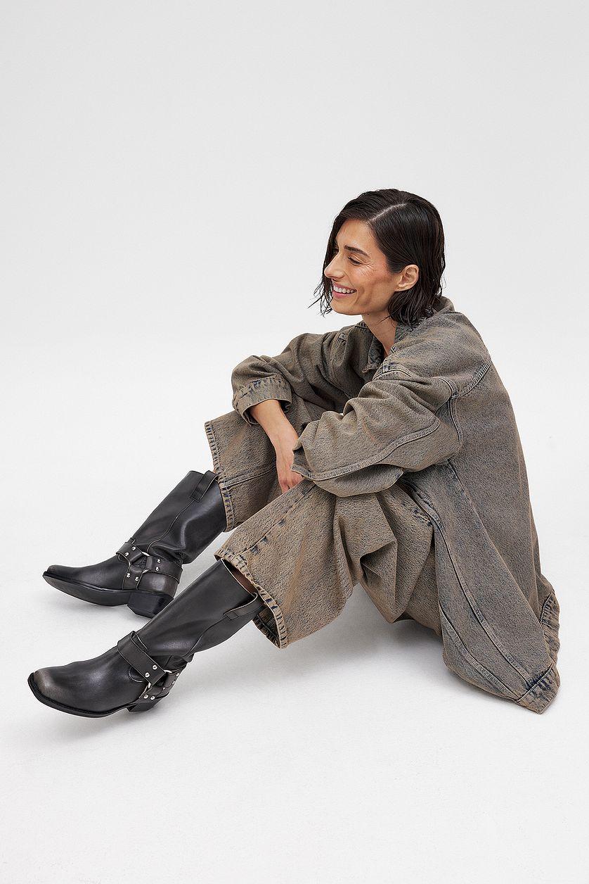 Leather Moto Boots Product Image