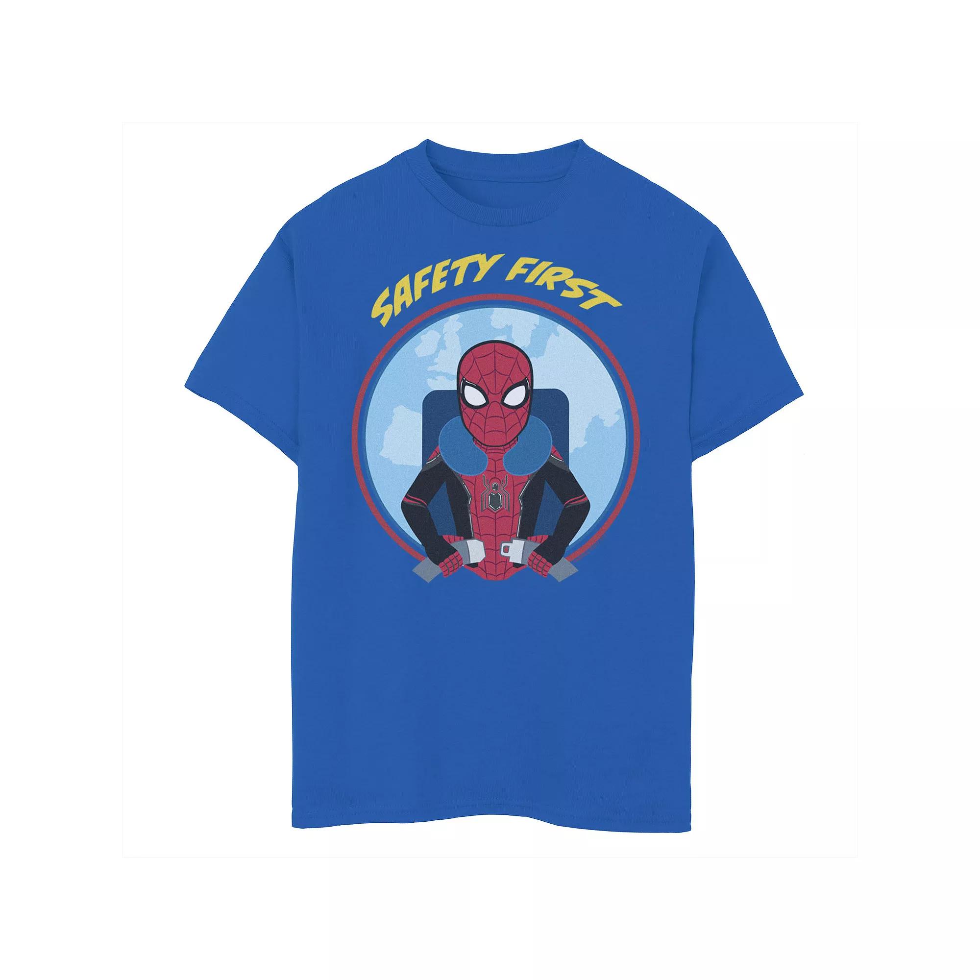 Boys 8-20 Marvel Spider-Man Far From Home Safety First Circle Portrait Graphic Tee, Boy's,  Product Image