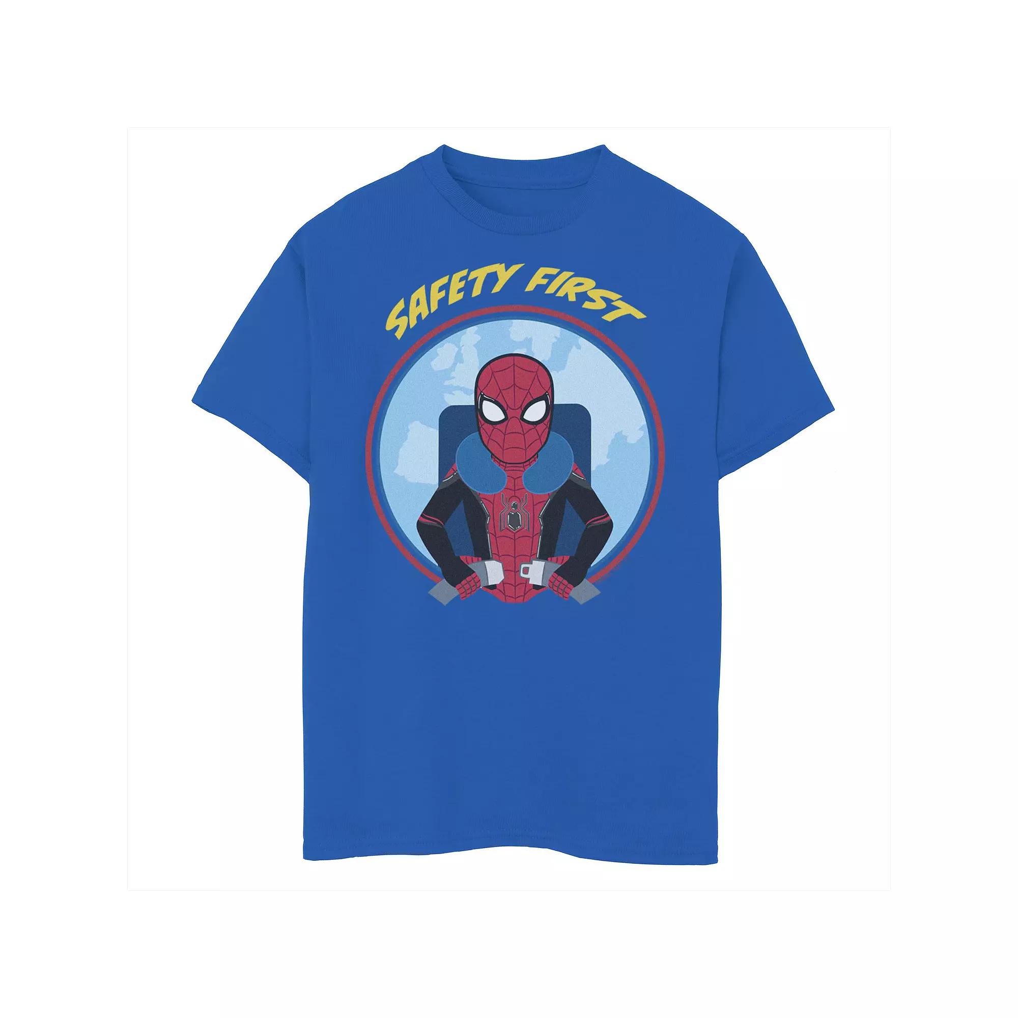 Boys 8-20 Marvel Spider-Man Far From Home Safety First Circle Portrait Graphic Tee, Boy's,  Product Image