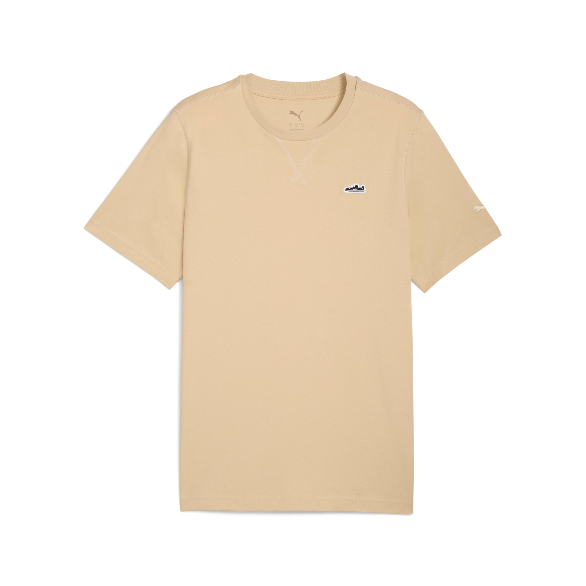 WARDROBE ESSENTIALS Suede Logo Men's Tee Product Image