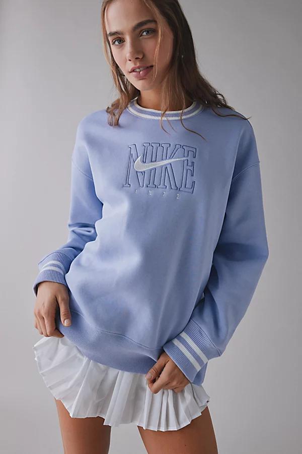 Womens Nike Sportswear Phoenix Fleece Oversized Graphic Crew-Neck Sweatshirt | HJ0949-533 Product Image