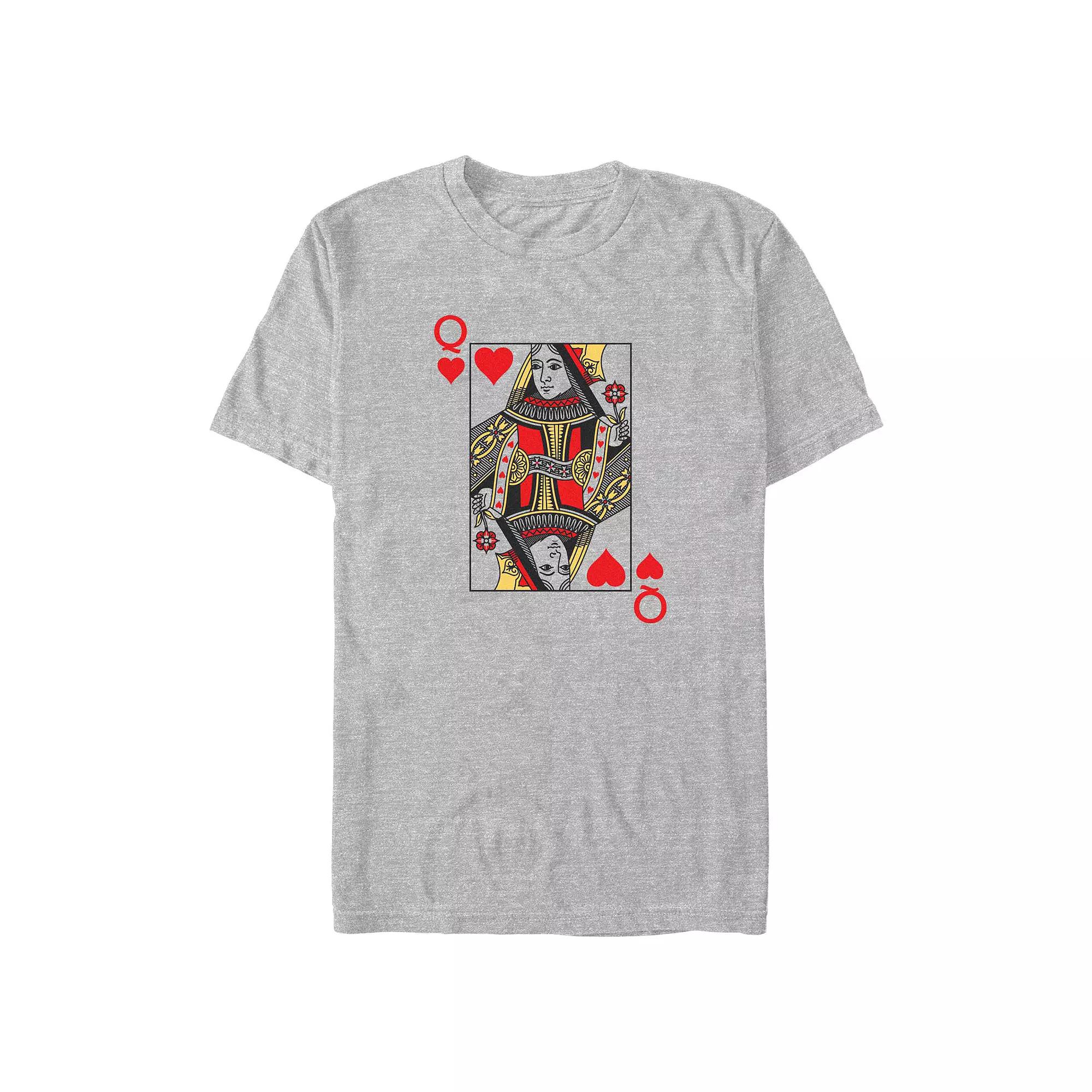 Big & Tall Queen Of Hearts Card Graphic Tee, Men's,  Product Image