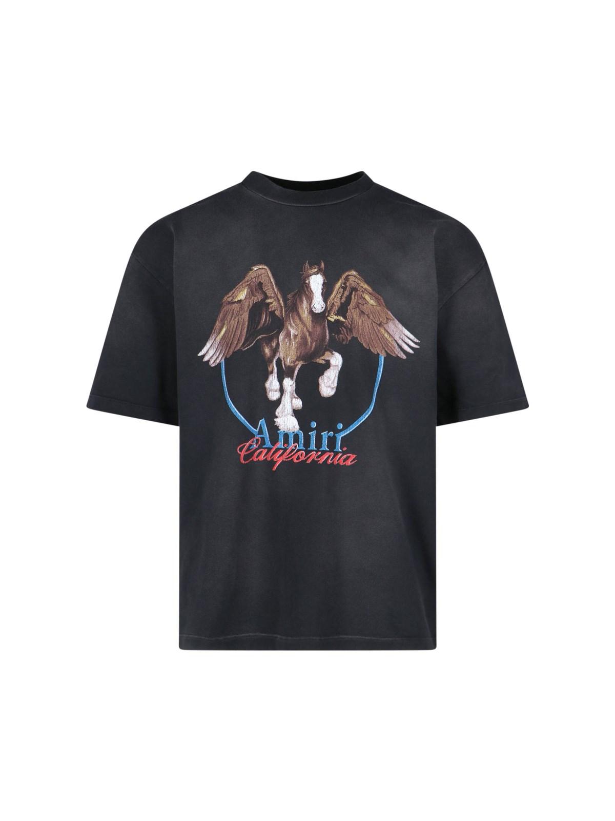 AMIRI Men's Vintage Wash Pegasus T-shirt T-shirt In Black Product Image