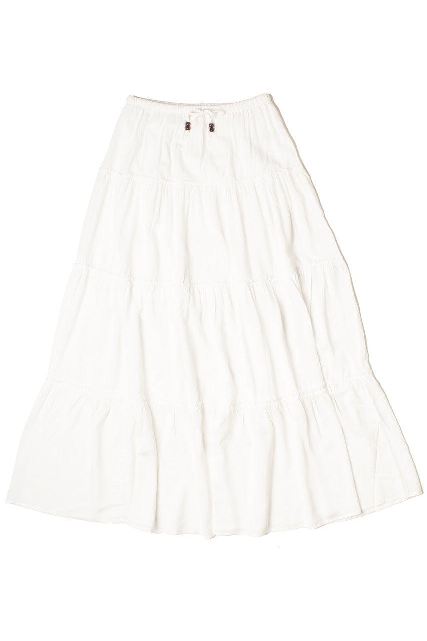 Drawstring Maxi Tier Skirt Product Image
