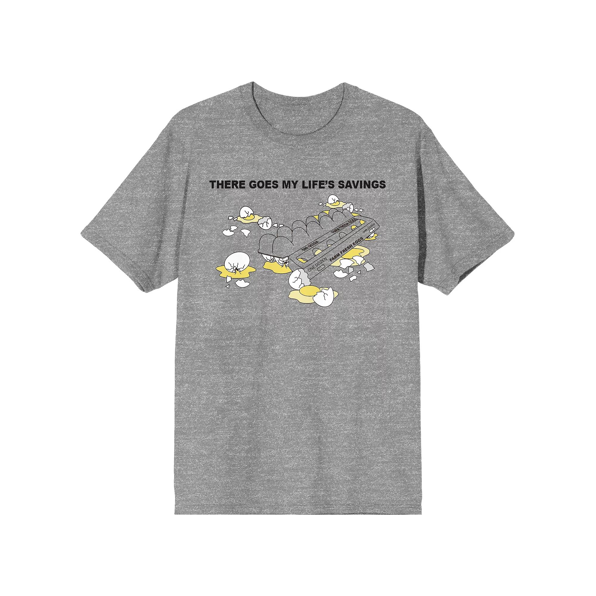 Men's Eggspensive Eggs There Goes My Life Savings Graphic Tee,  Product Image