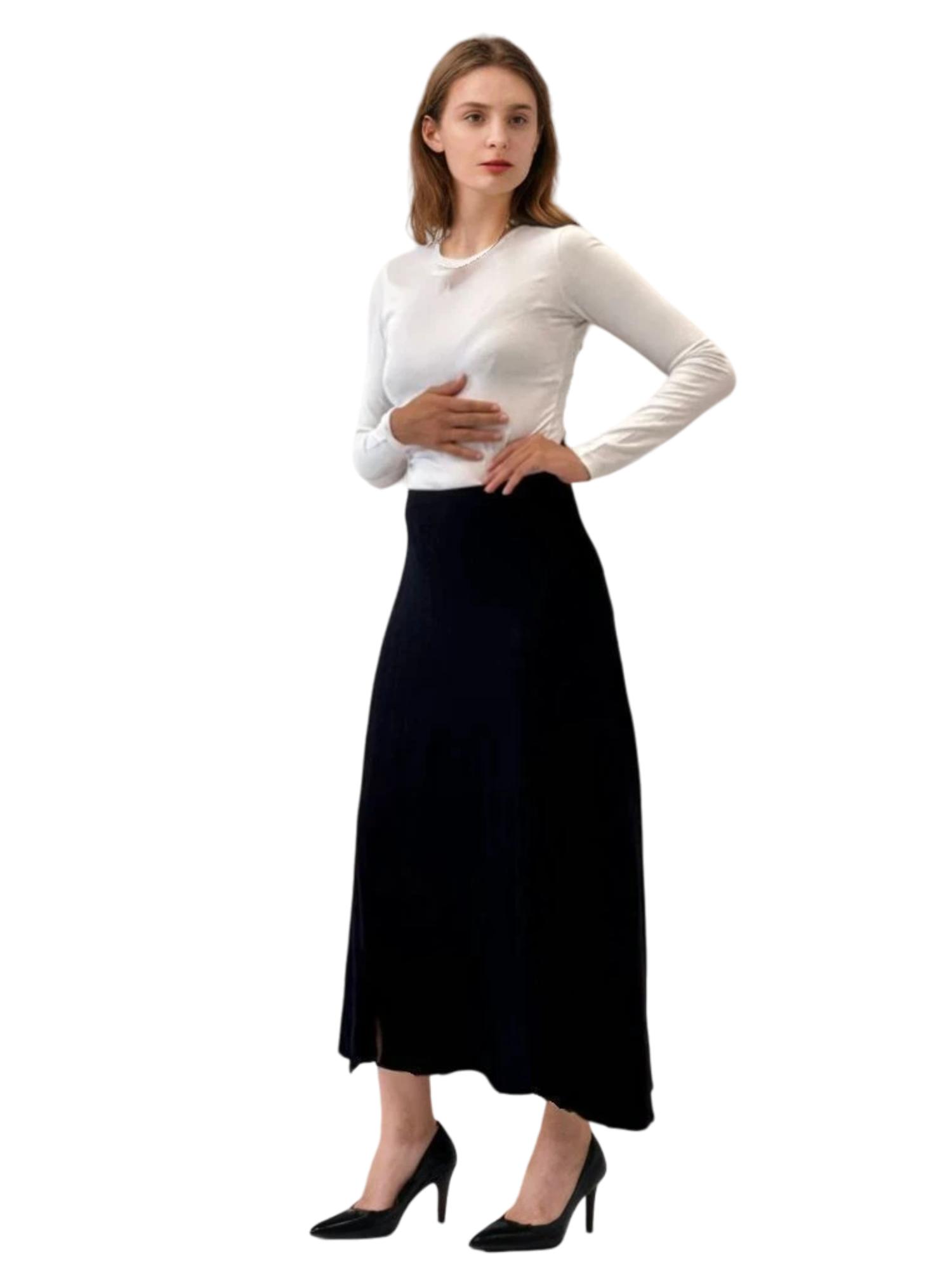 Pashmina Rib Knit Skirt Product Image