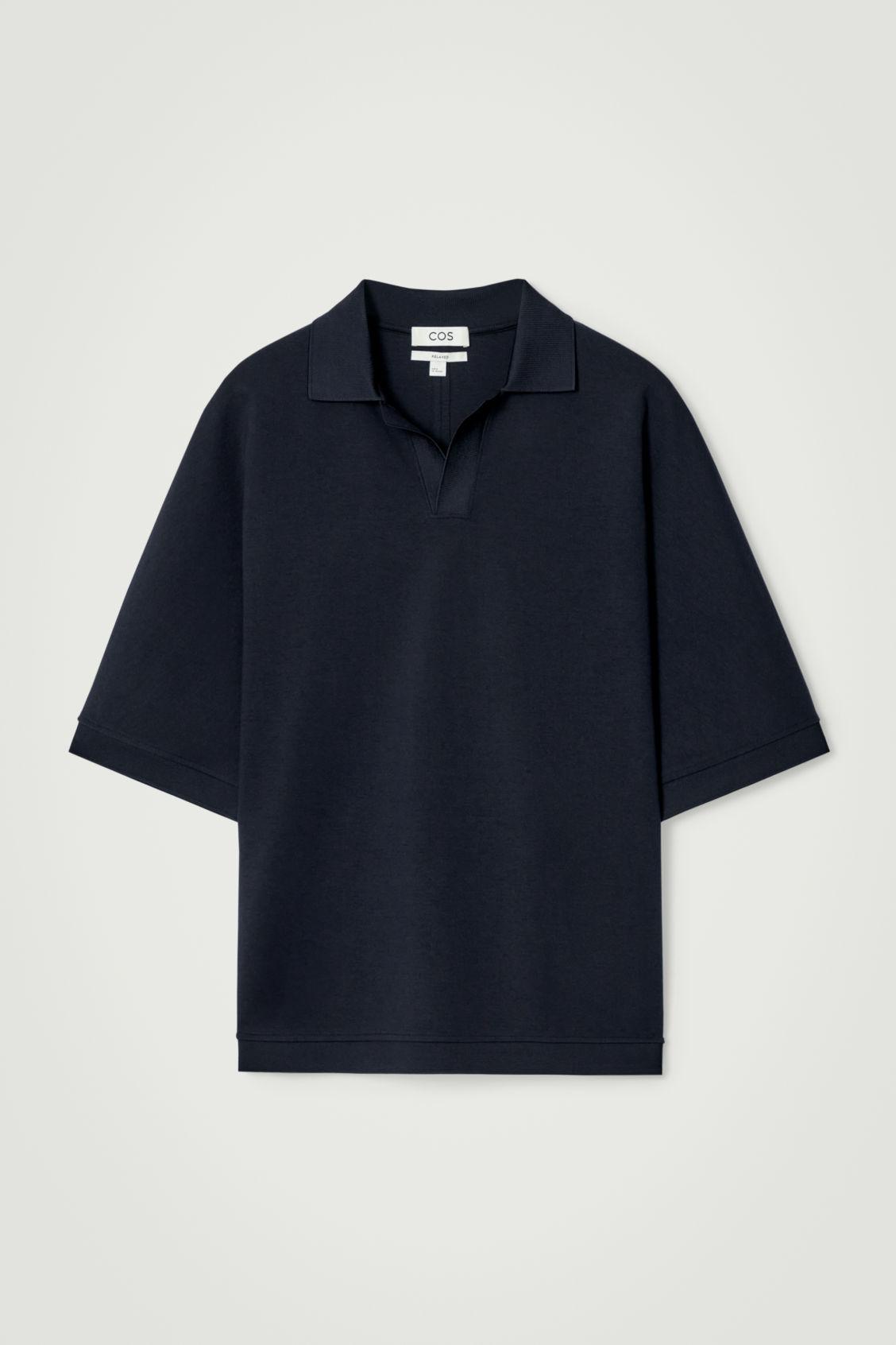 RELAXED OPEN-COLLAR POLO SHIRT Product Image