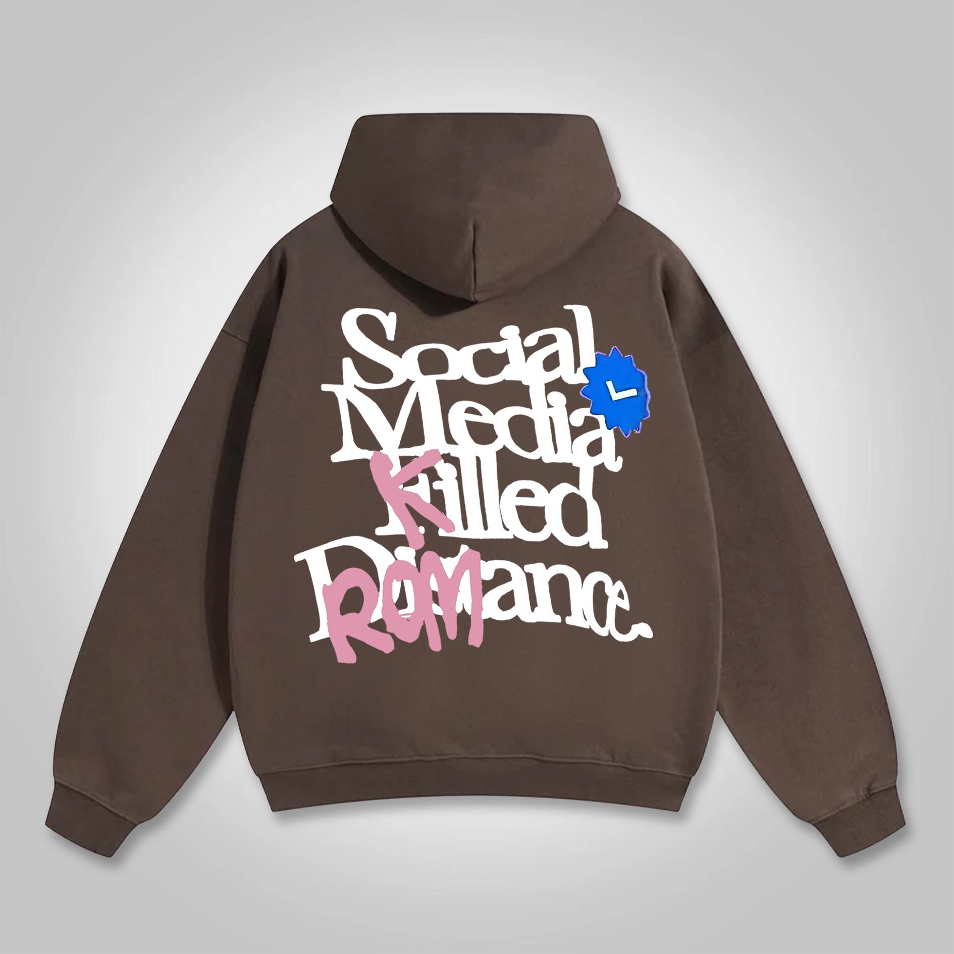 Sopula Social Media K*lled Romance Graphic Pocket Hoodie Product Image