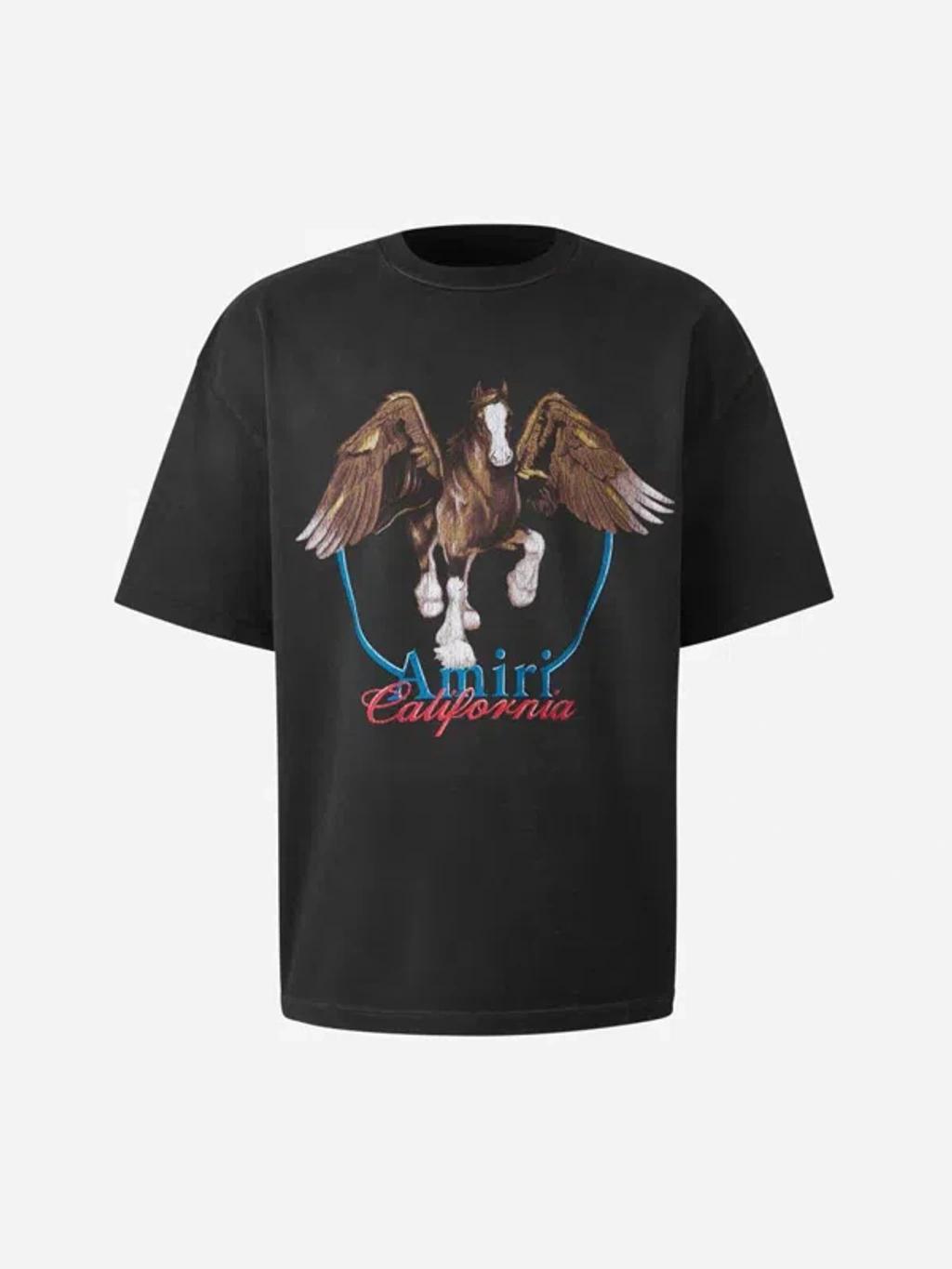AMIRI Men's Vintage Wash Pegasus T-shirt T-shirt In Black Product Image