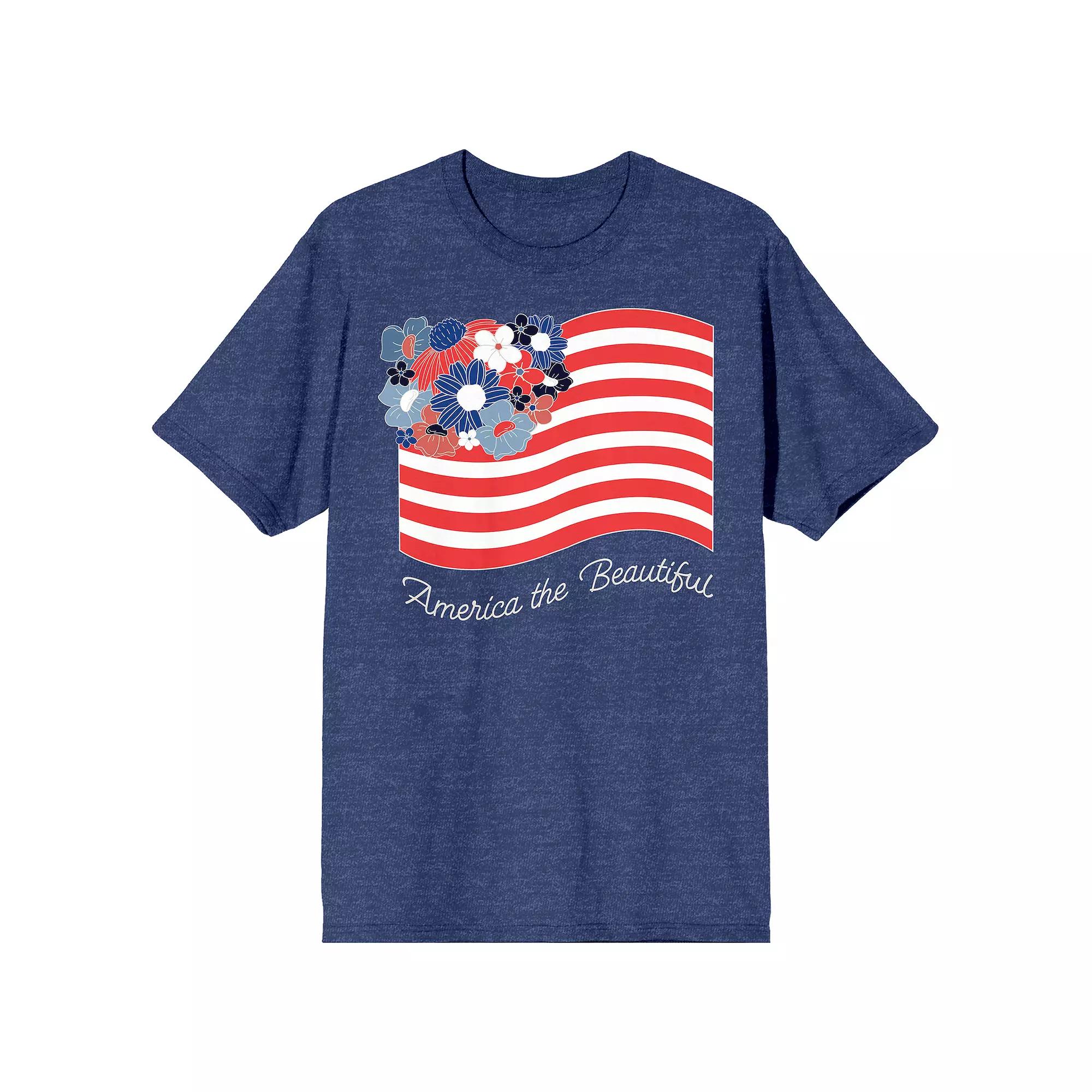Men's Americana Floral Stripe America Beautiful Tee,  Product Image