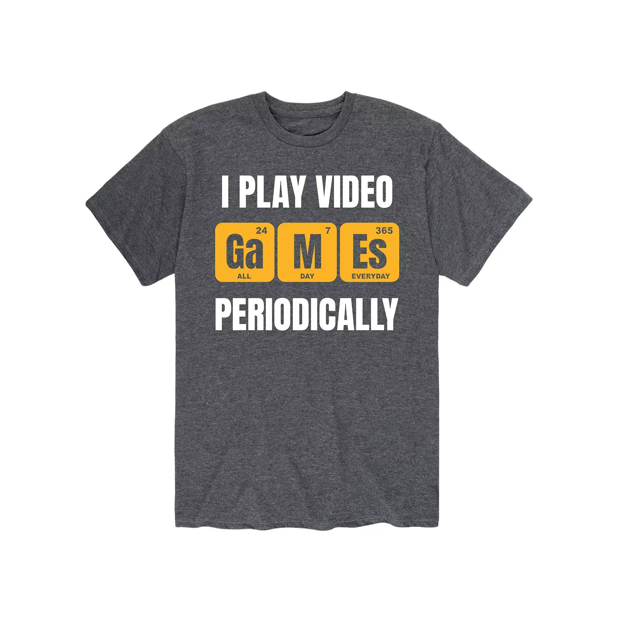 Men's Play Video Games Periodically Tee,  Product Image