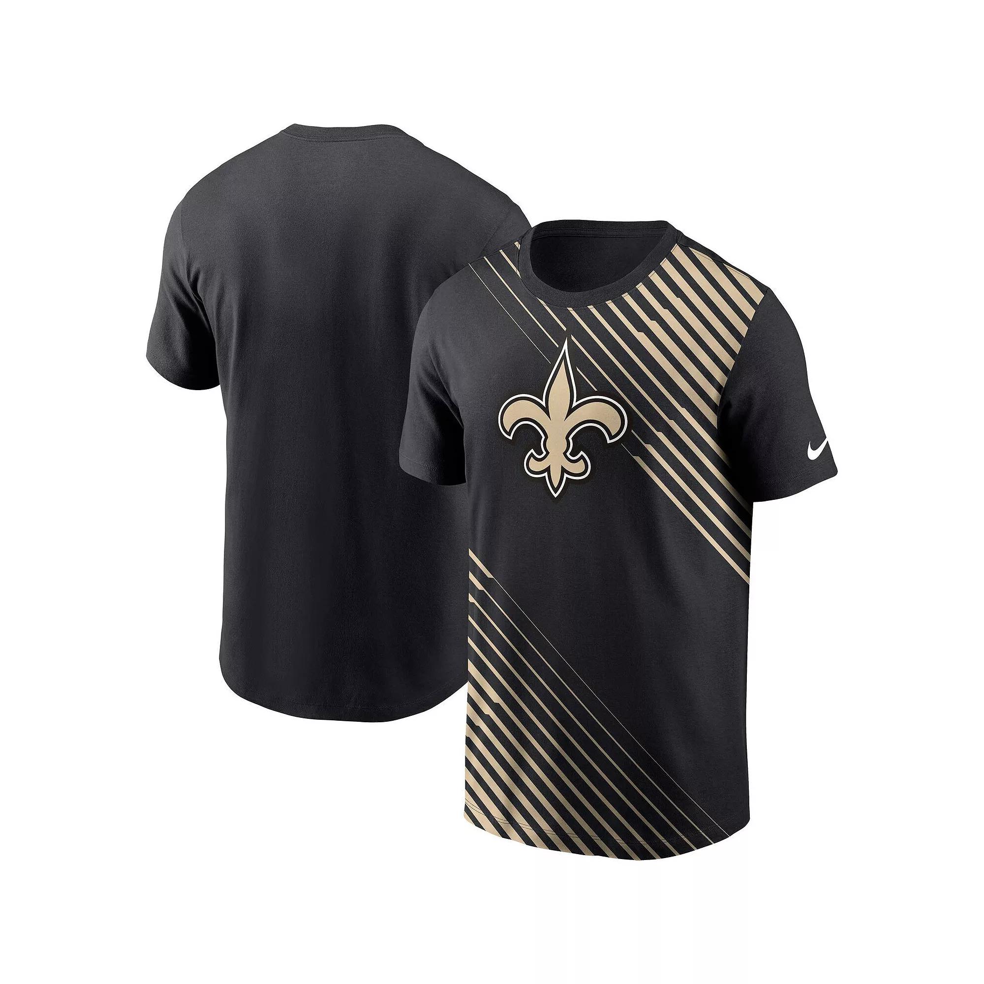 Men's Nike Black New Orleans Saints Yard Line Fashion Asbury T-Shirt,  Product Image