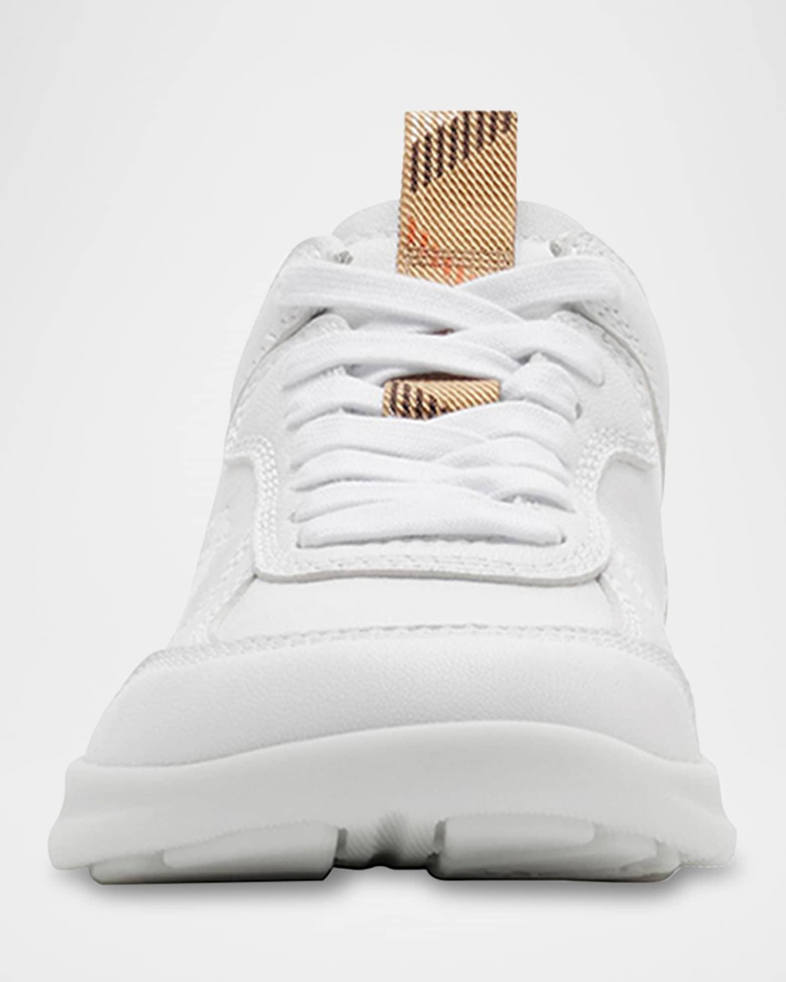 Blade Check Leather Trainer Sneakers  Product Image