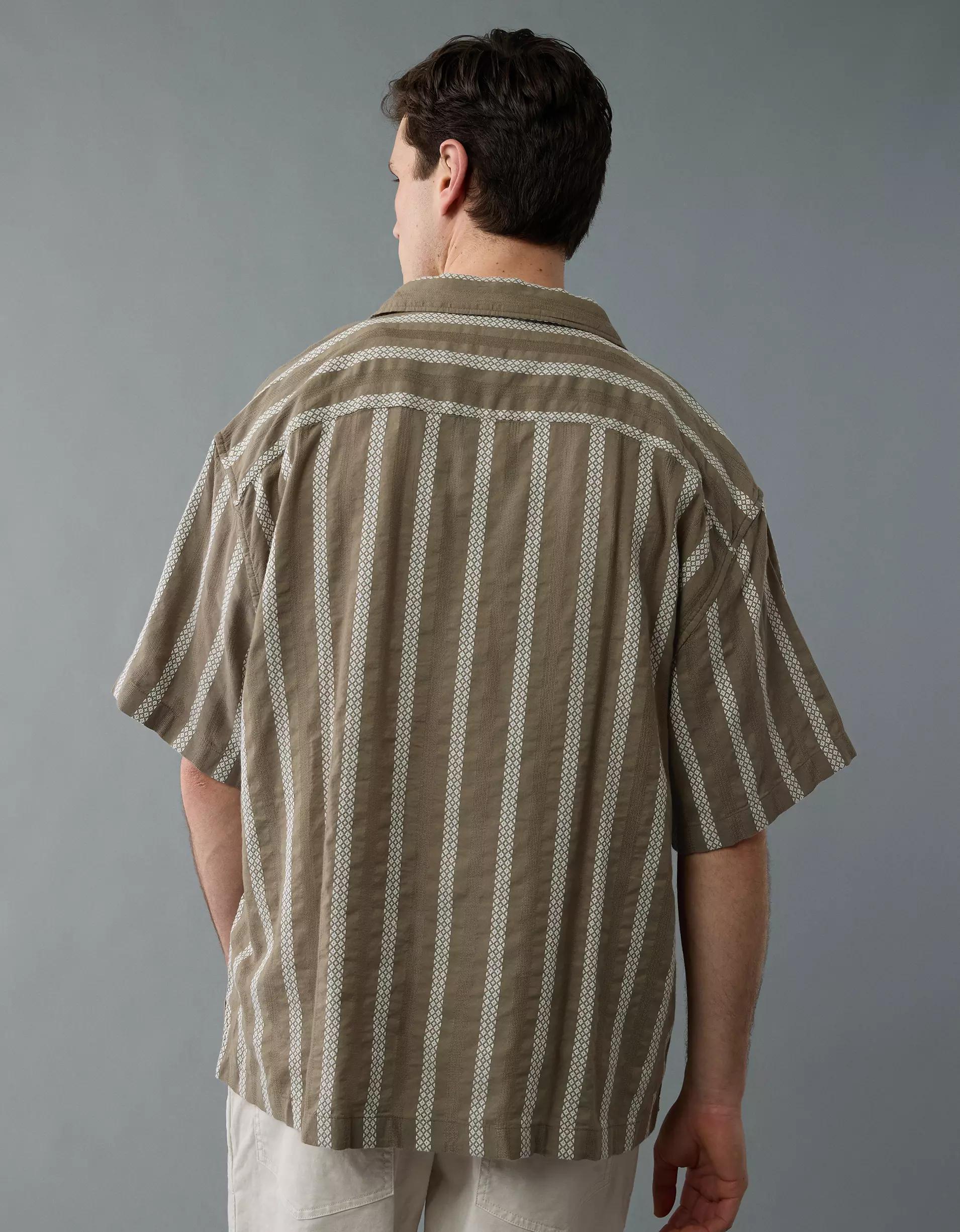 AE Poolside Striped Button-Up Shirt Product Image