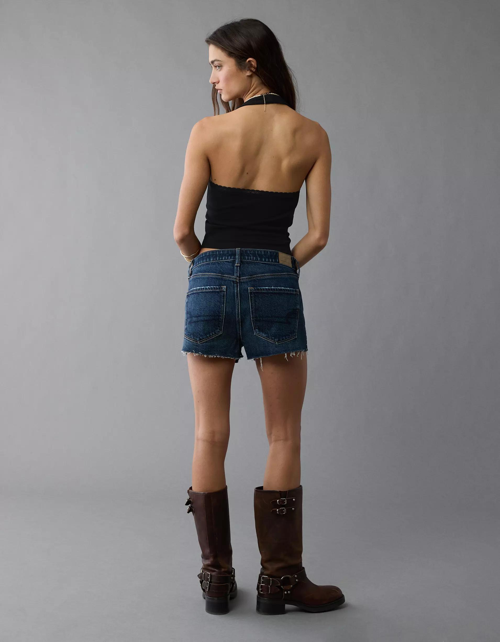 AE Tie Front Halter Crop Top Product Image