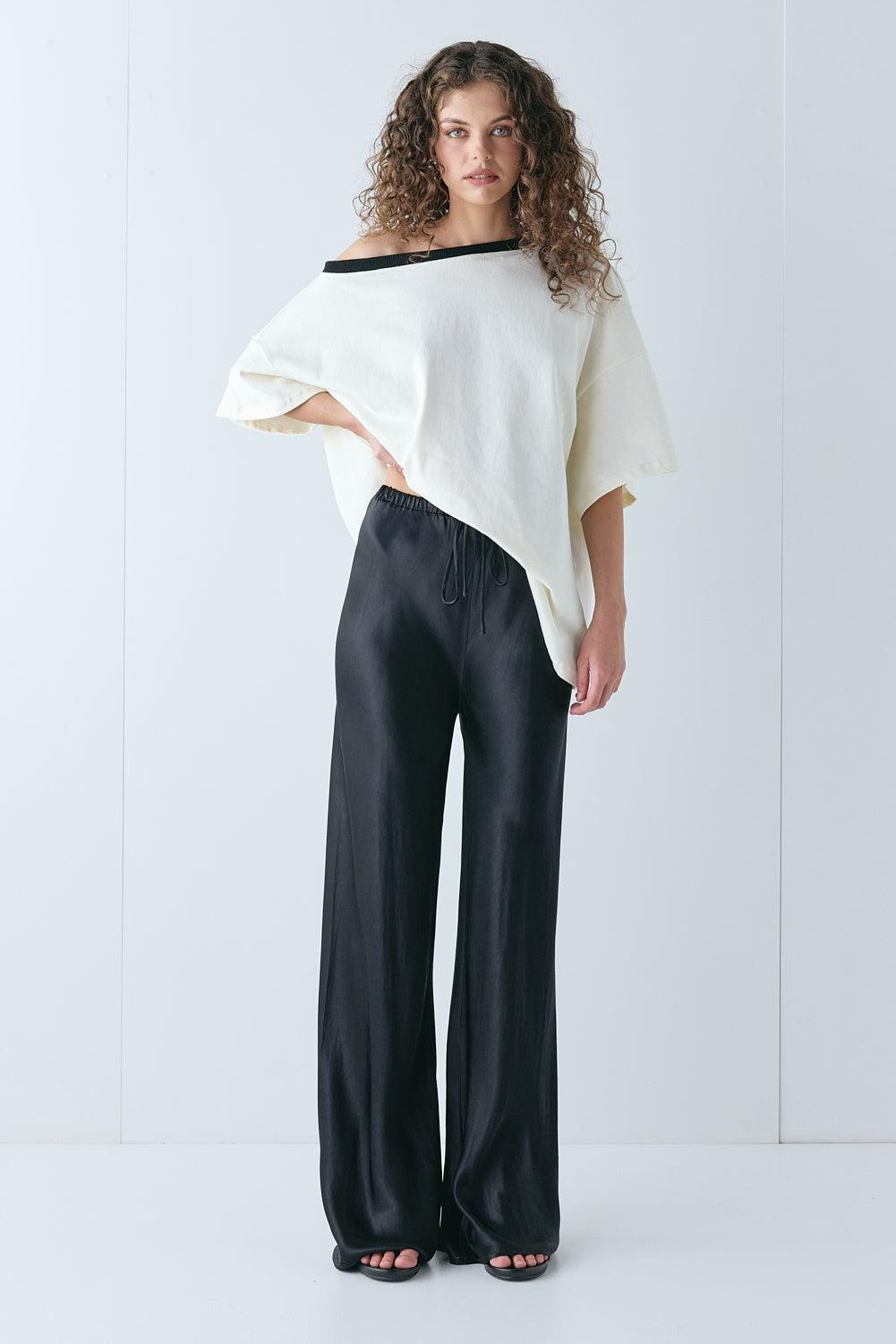 Rae Satin Pants Black Product Image