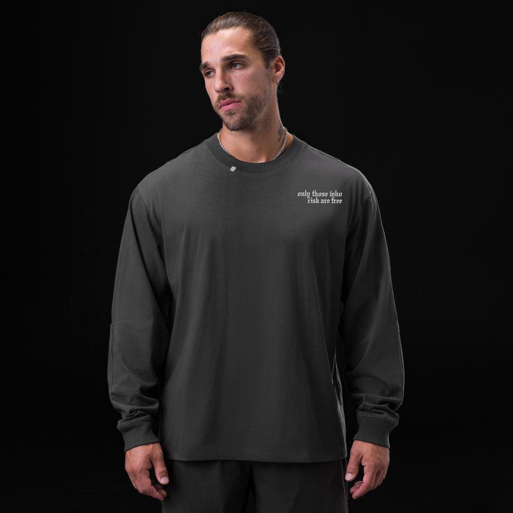0851. Tech Essential™ Relaxed Long Sleeve - Space Grey "Brush Wings/ASRV" Product Image